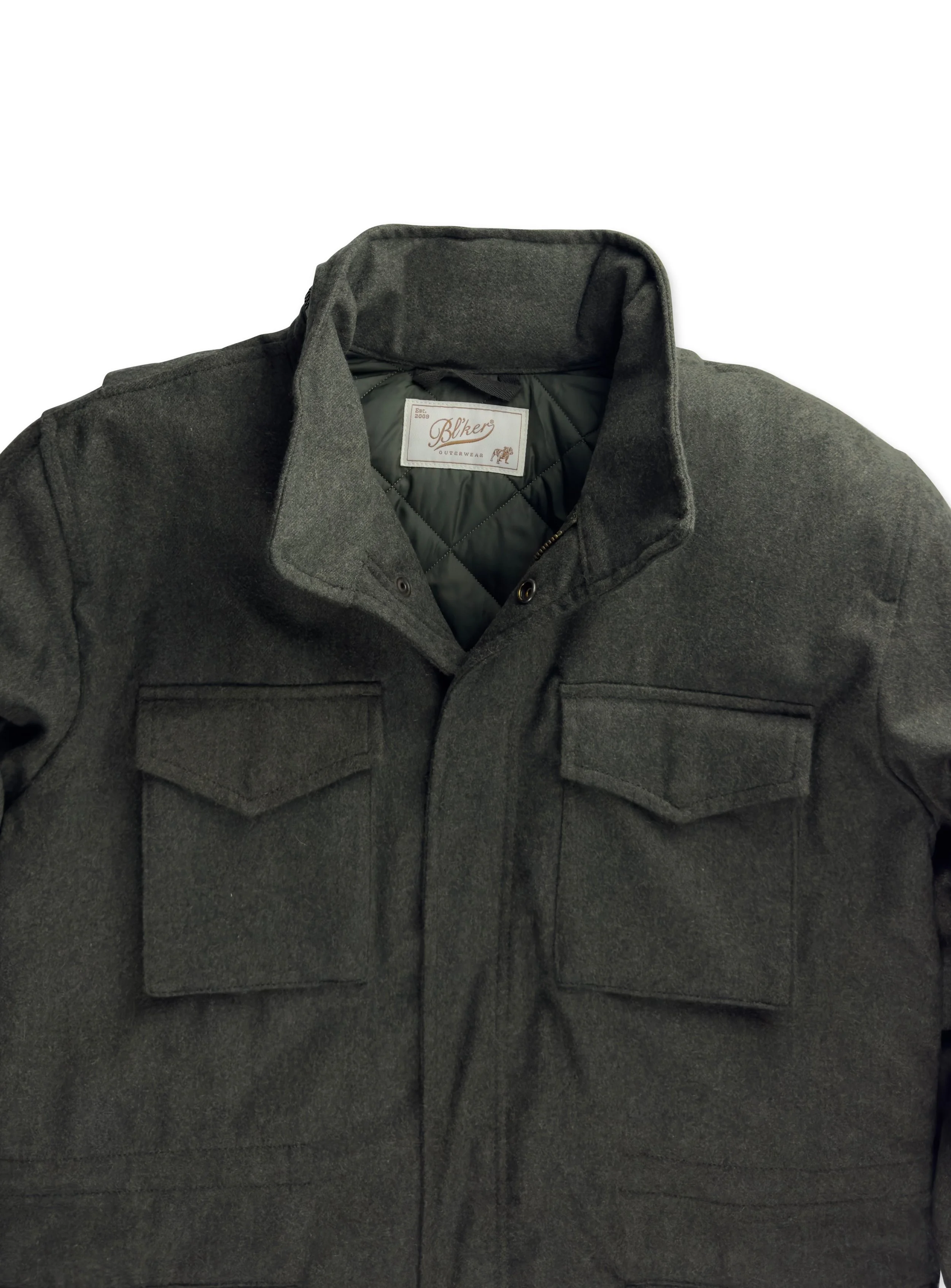 Field Jacket Bl’Ker imbottita tinta unita in lana.
