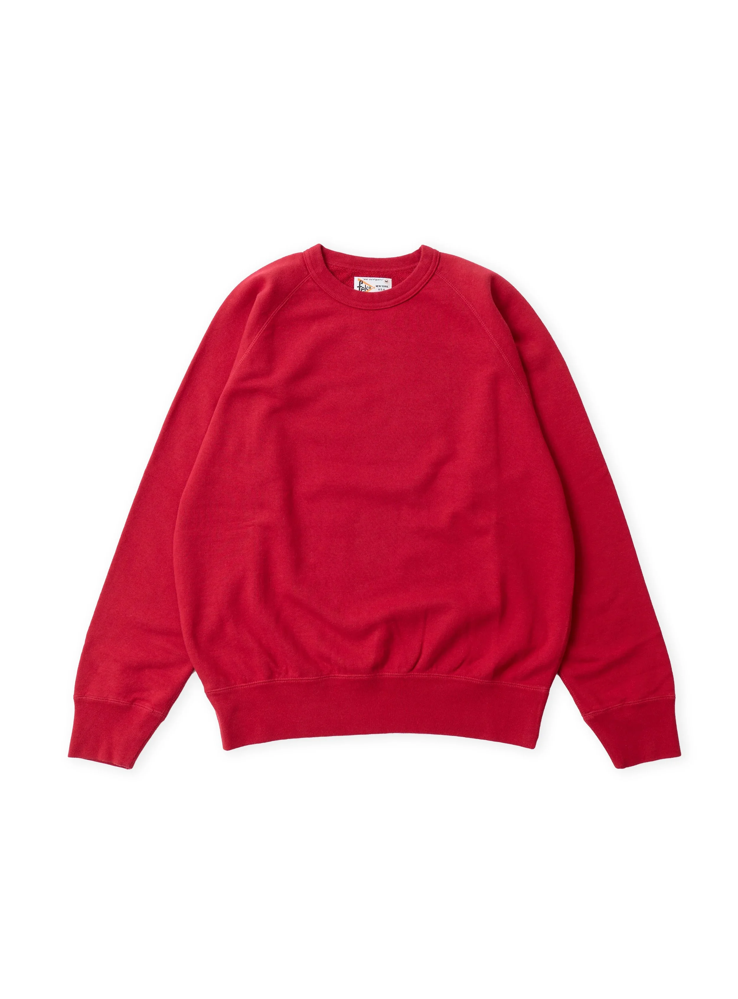 Felco - Felpa Manica Lunga Classic Fit Raglan Crew Dark Red