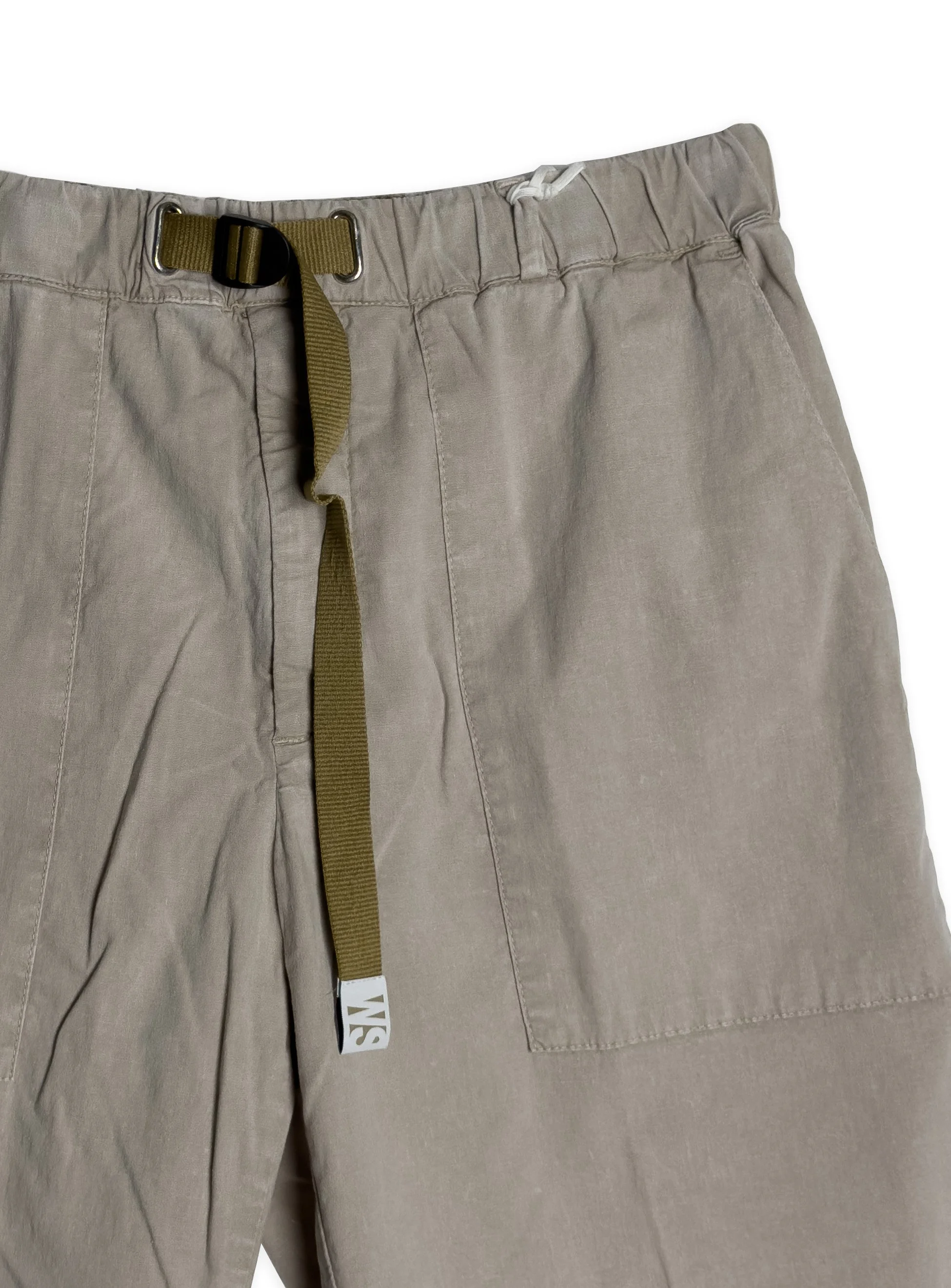 Bermuda White Sand tinta unita effetto lavato con vita elasticizzata