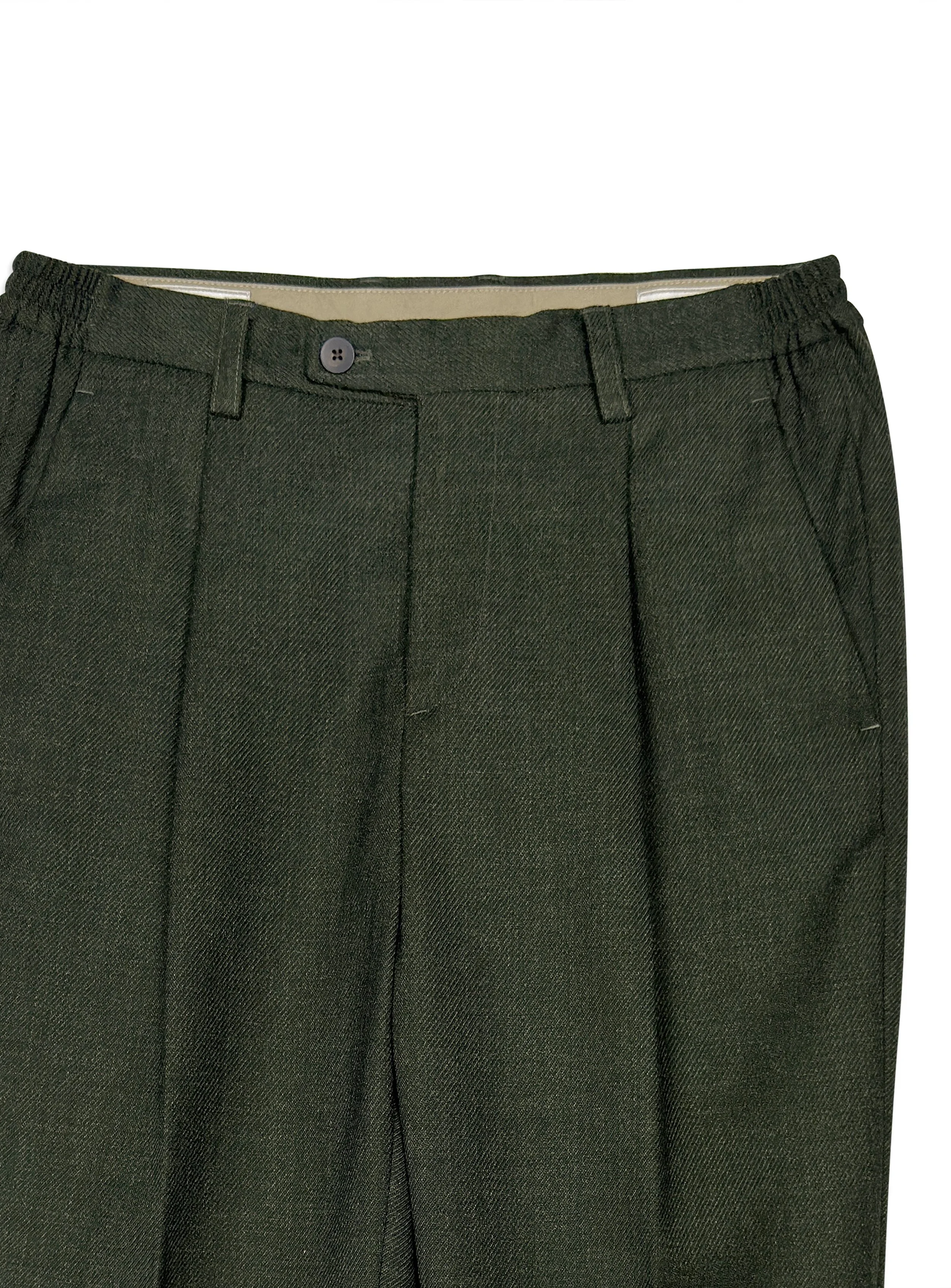 Pantalone Devorè in misto lana tinta unita con pinces.