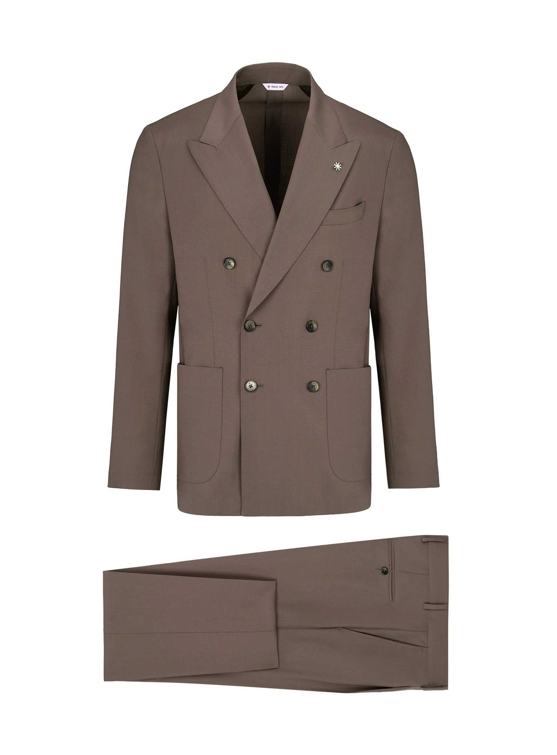 Manuel Ritz - Abito Doppio Petto Fresco Lana Moro