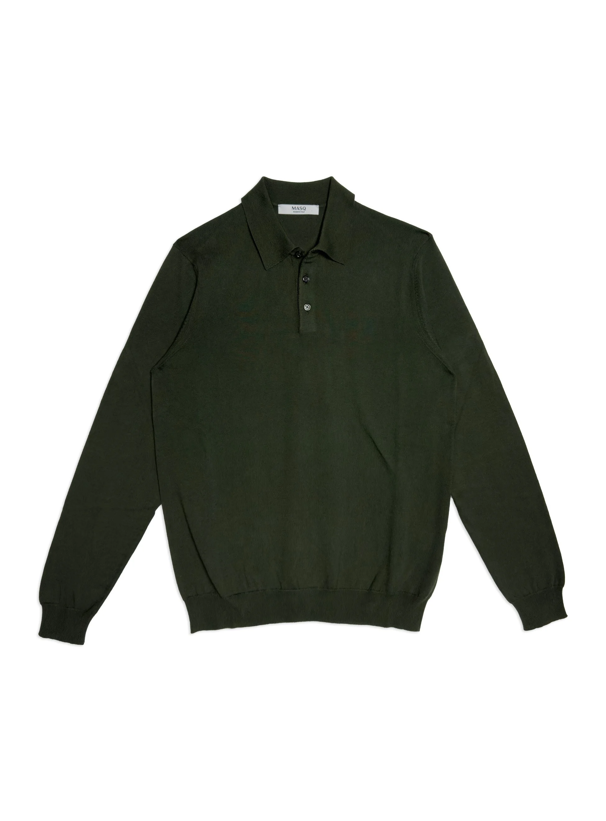 Masq - Polo Manica Lunga Cotone Verde
