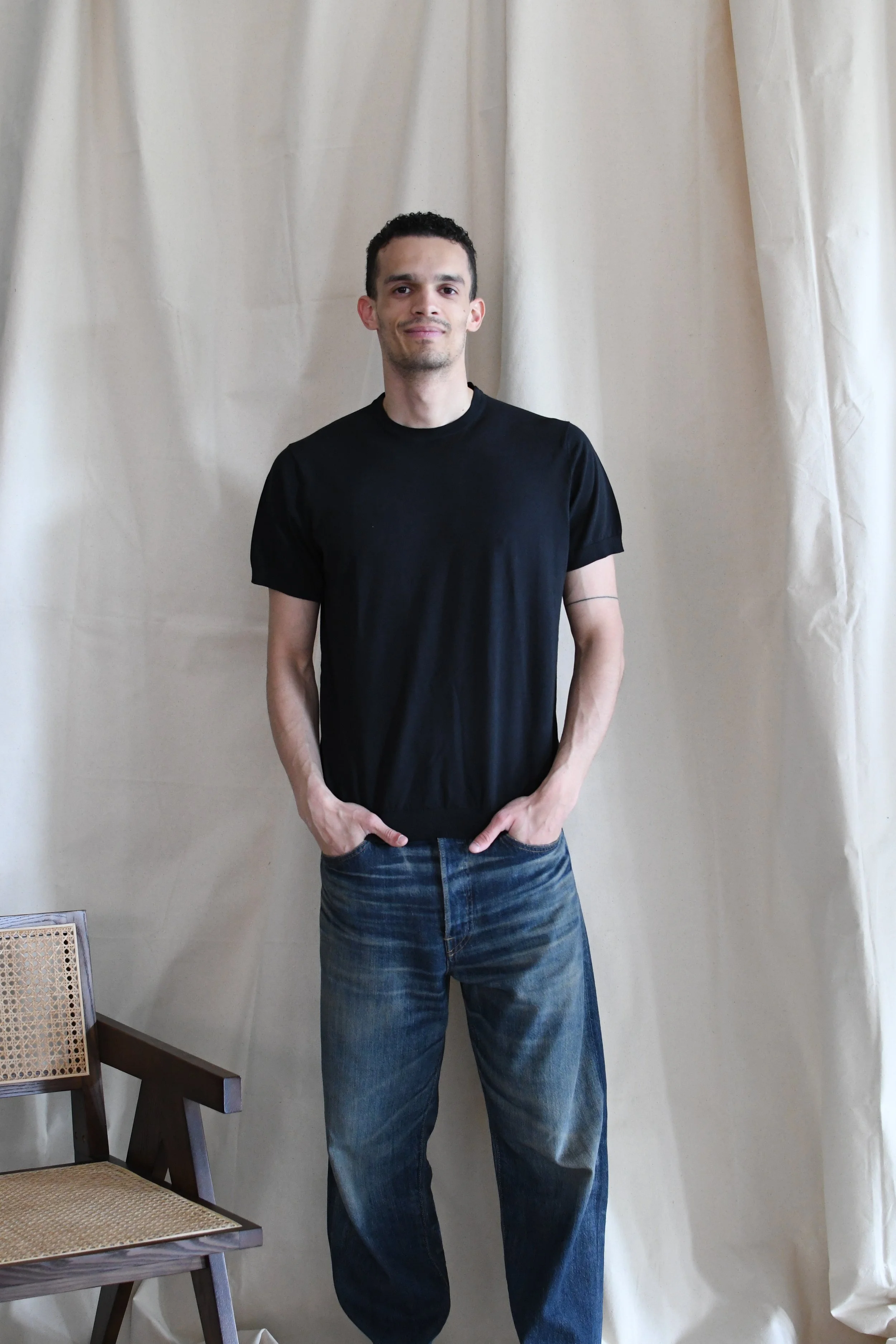Maglia t-shirt Original Vintage Style girocollo tinta unita manica corta in cotone.