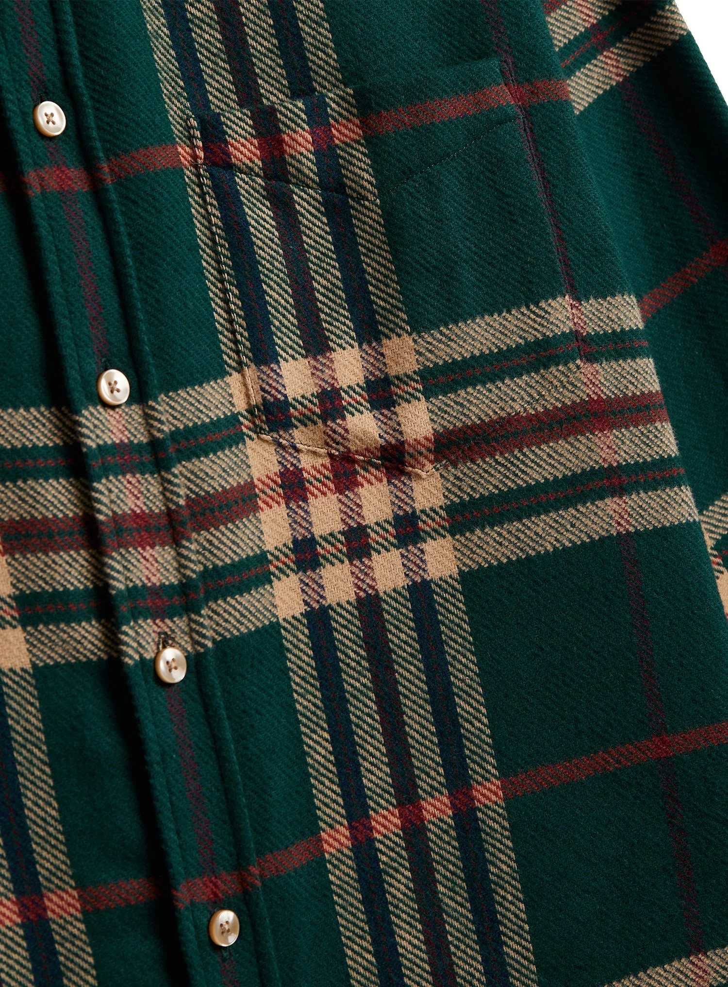 Camicia Portuguese Flannel in morbida flanella di cotone. Tessuti di ispirazione heritage portoghese.