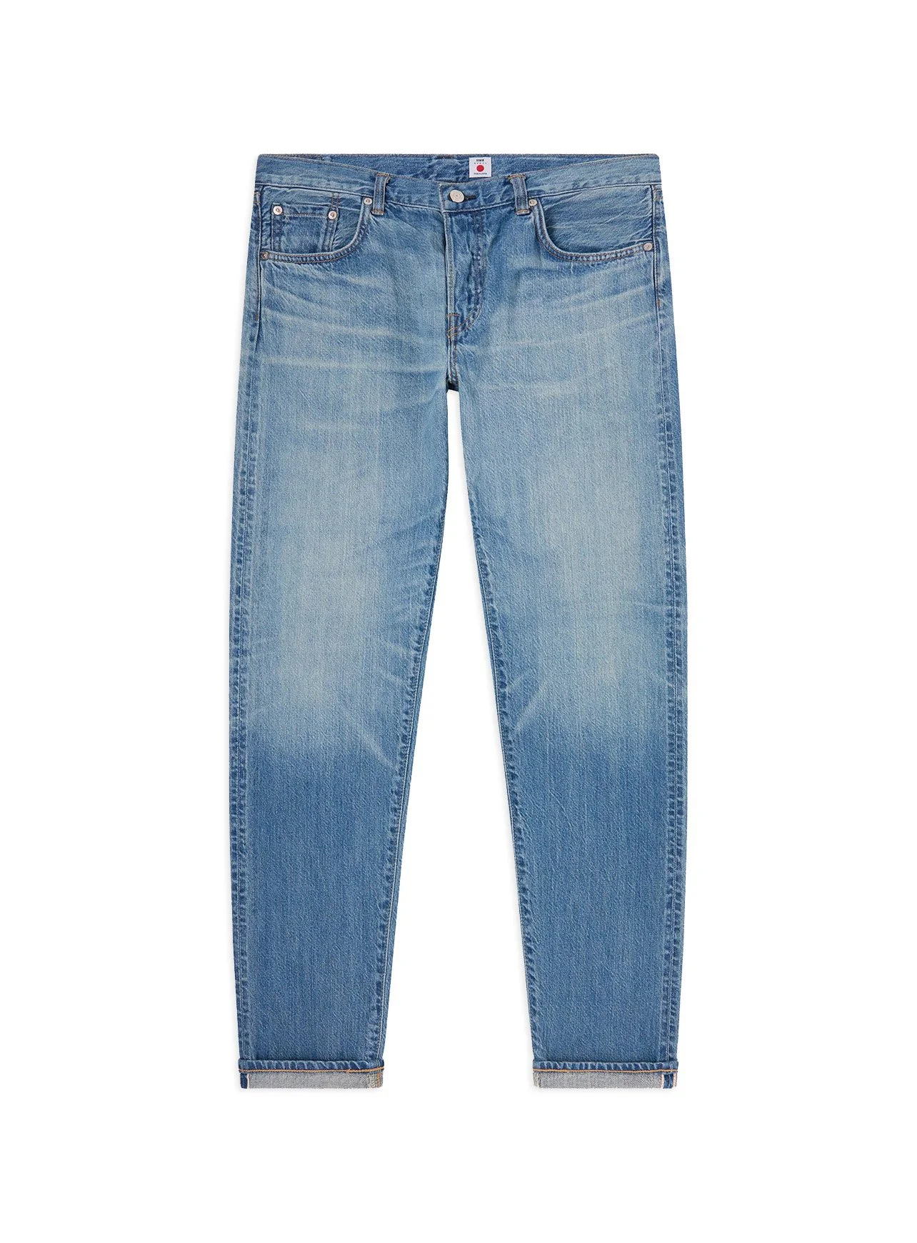 Jeans Edwin tinta unita lavato. Massima espressione dell’artigianalità e la competenza giapponese nel denim.