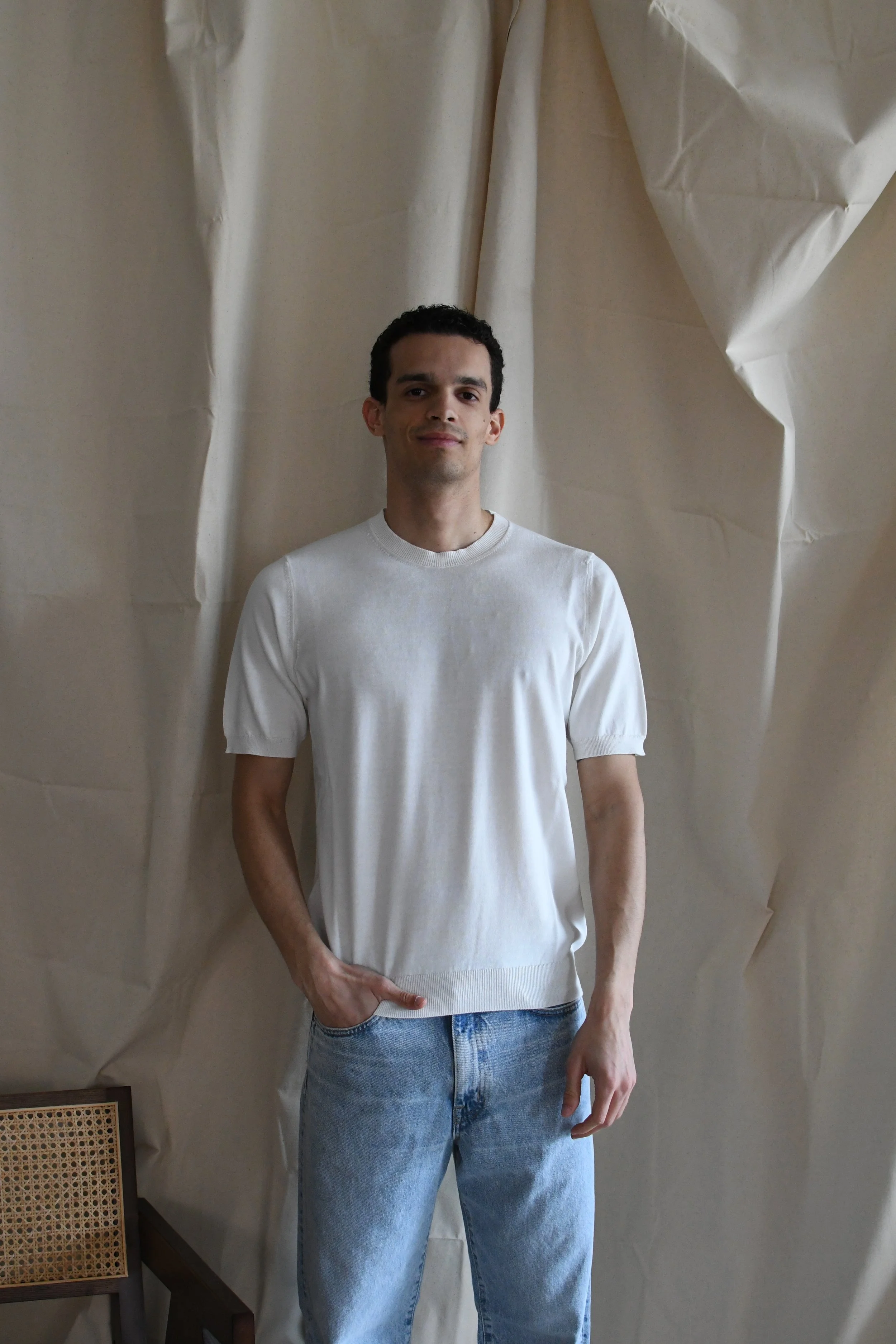 Maglia t-shirt Masq girocollo tinta unita manica corta in cotone.