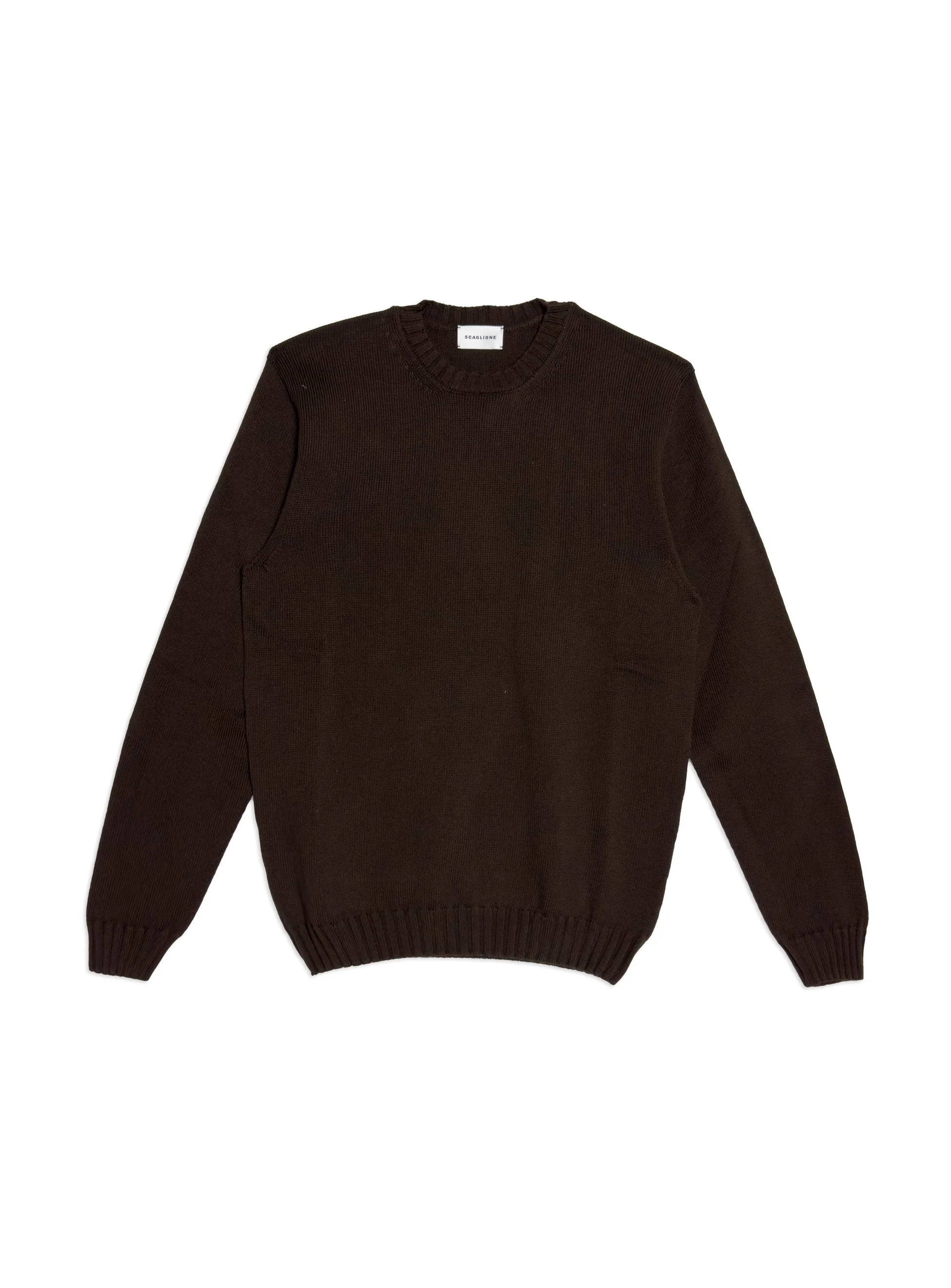 Scaglione - Maglia Girocollo Cotone Choco