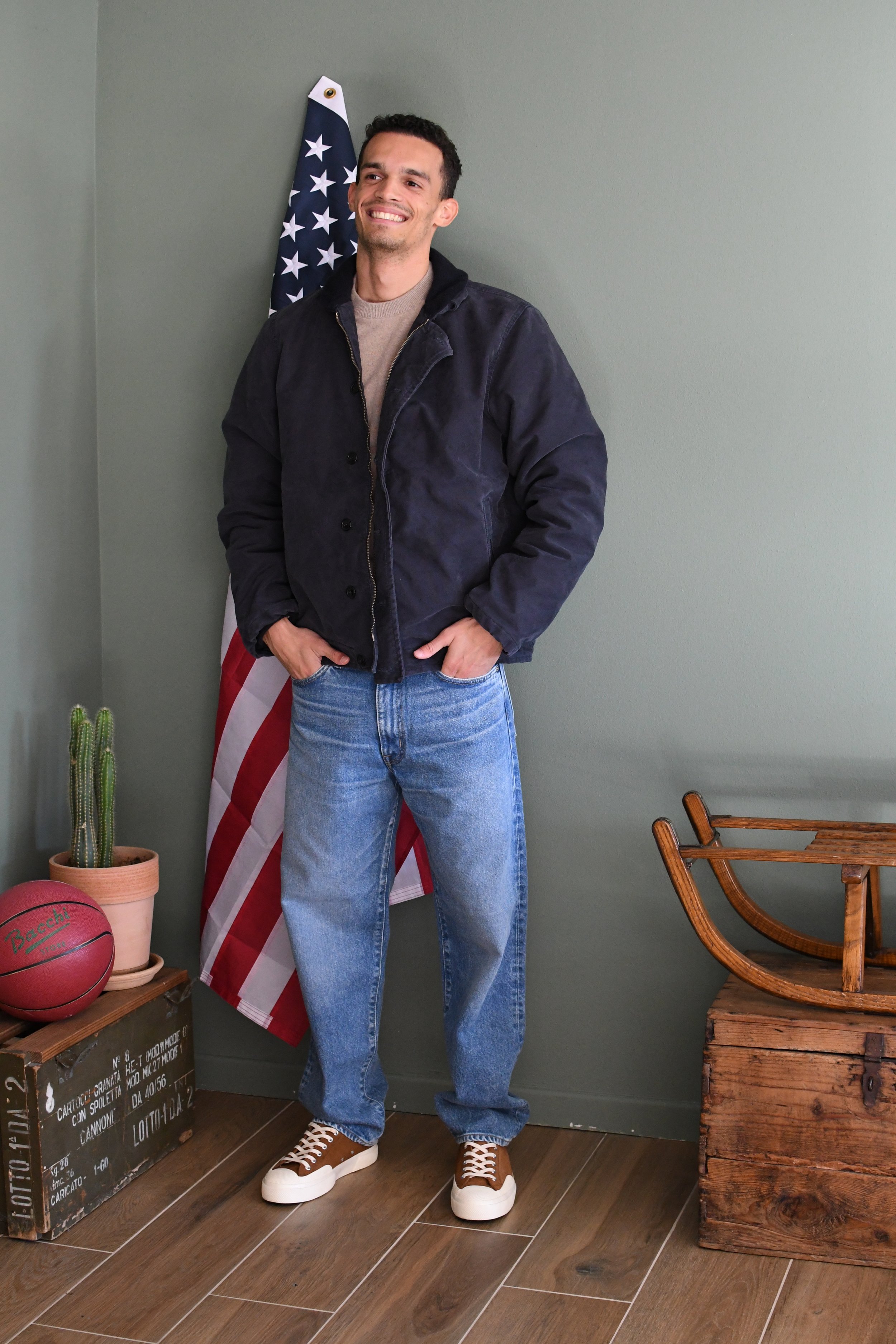 Giacca Chesapeake’s in Cotone da lavoro con interno e colletto foderato in pile.