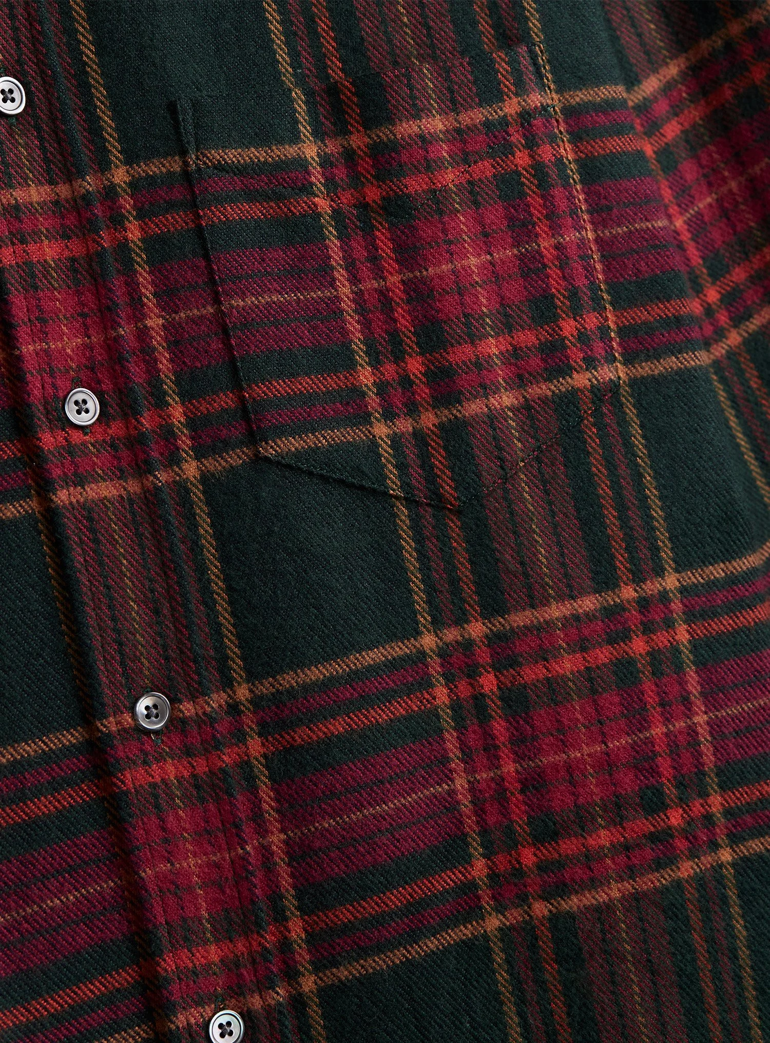 Camicia Portuguese Flannel in morbida flanella di cotone. Tessuti di ispirazione heritage portoghese.