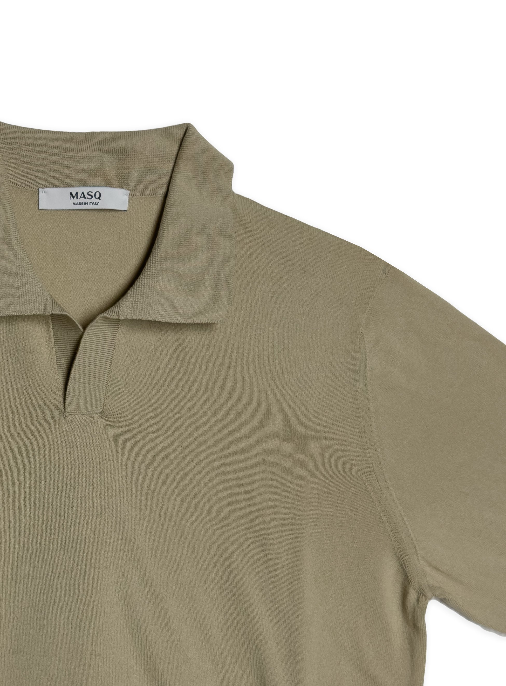 Polo Masq tinta unita a manica corta in cotone.