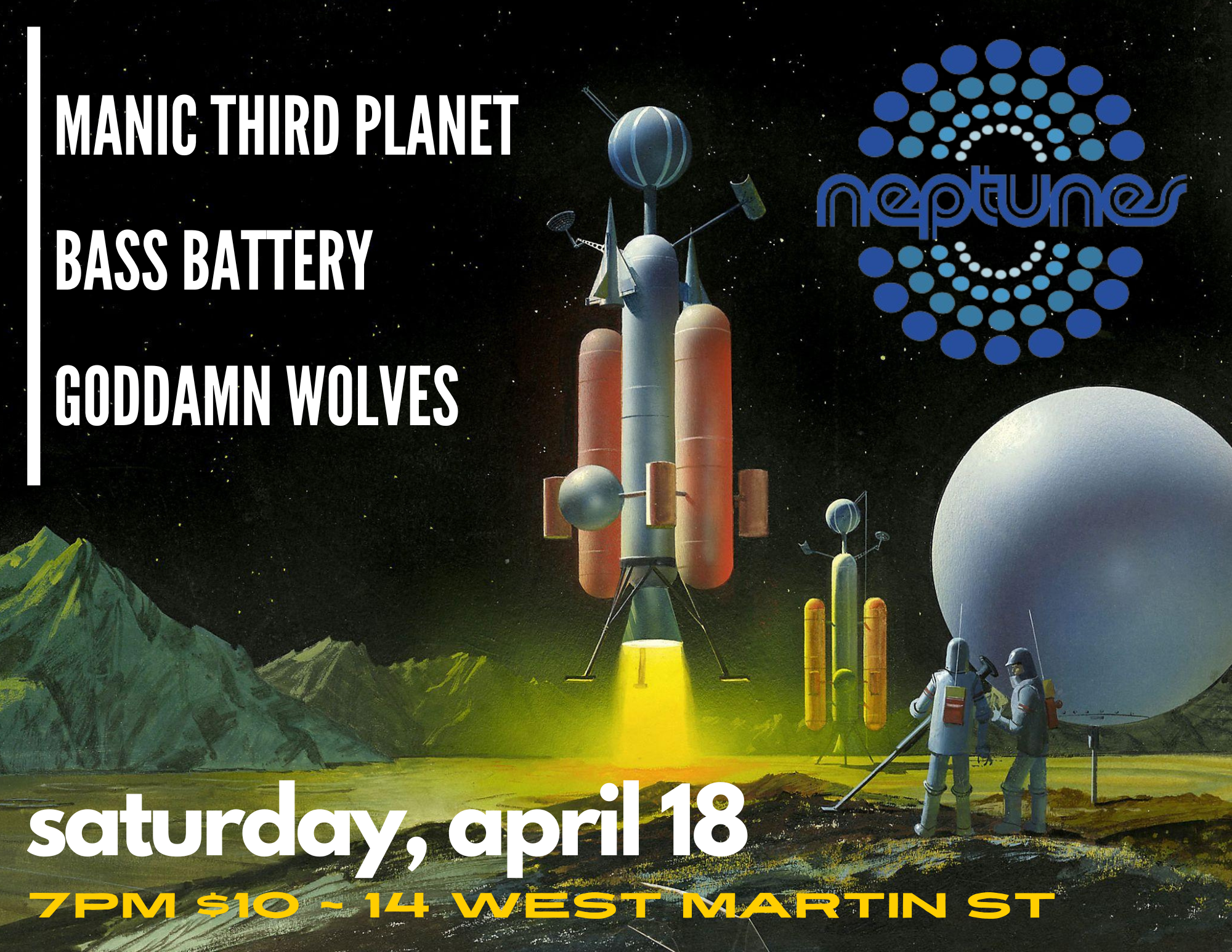 MANIC THIRD PLANET // BASS BATTERY // GODDAMN WOLVES 