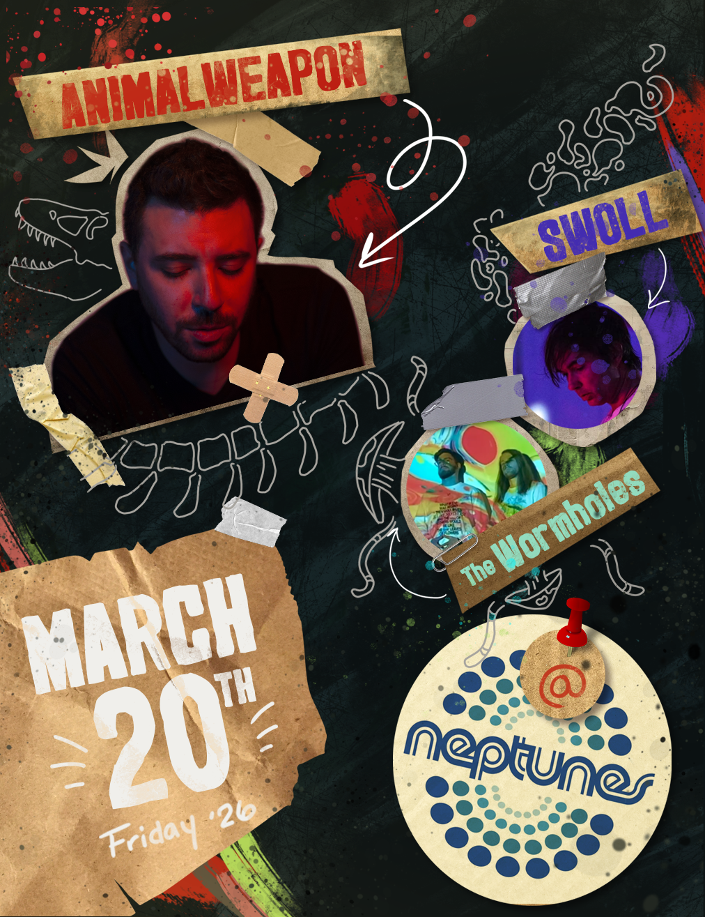 ANIMAL WEAPON // SWOLL // THE WORMHOLES 