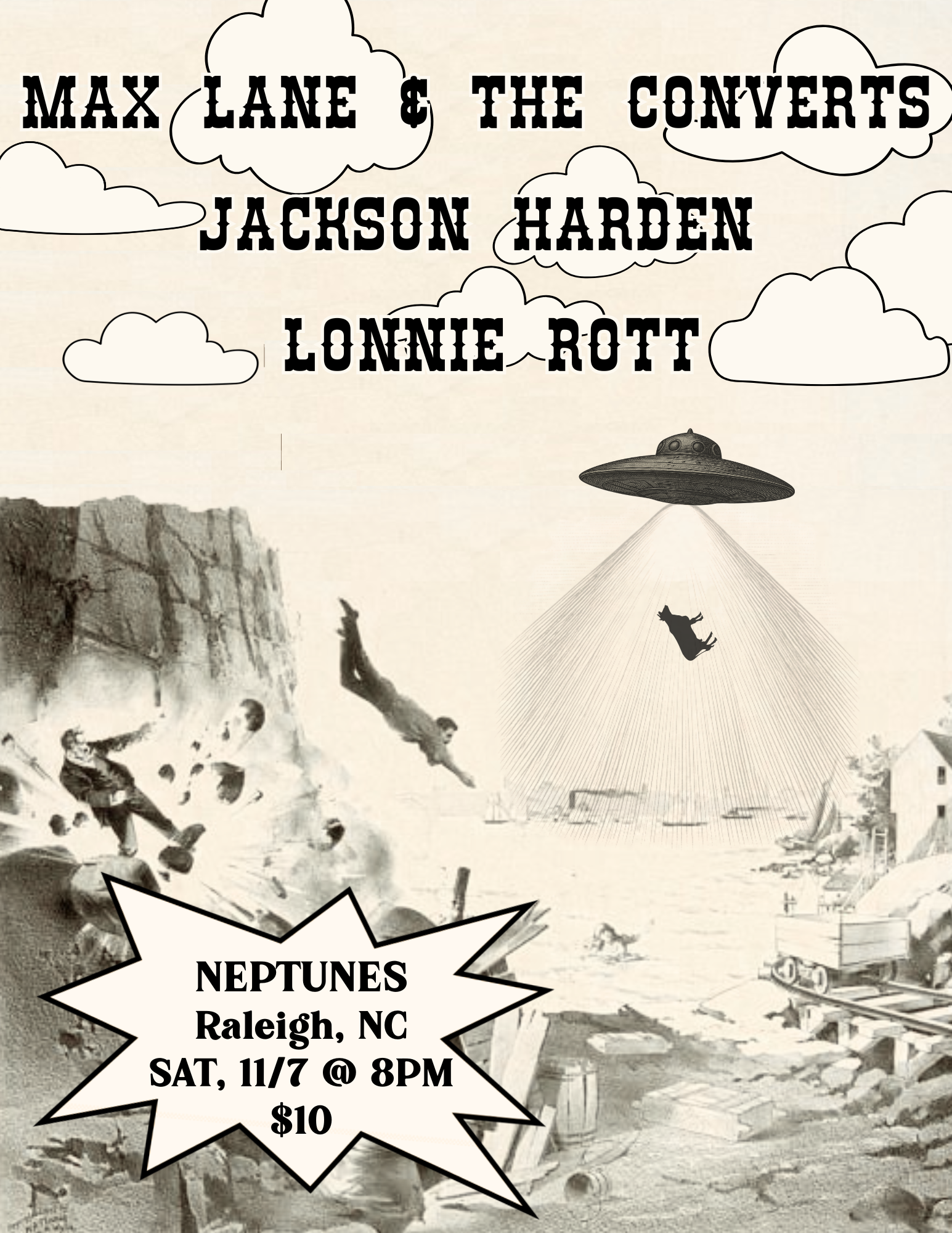 MAX LANE AND THE CONVERTS // JACKSON HARDEN // LONNIE ROTT