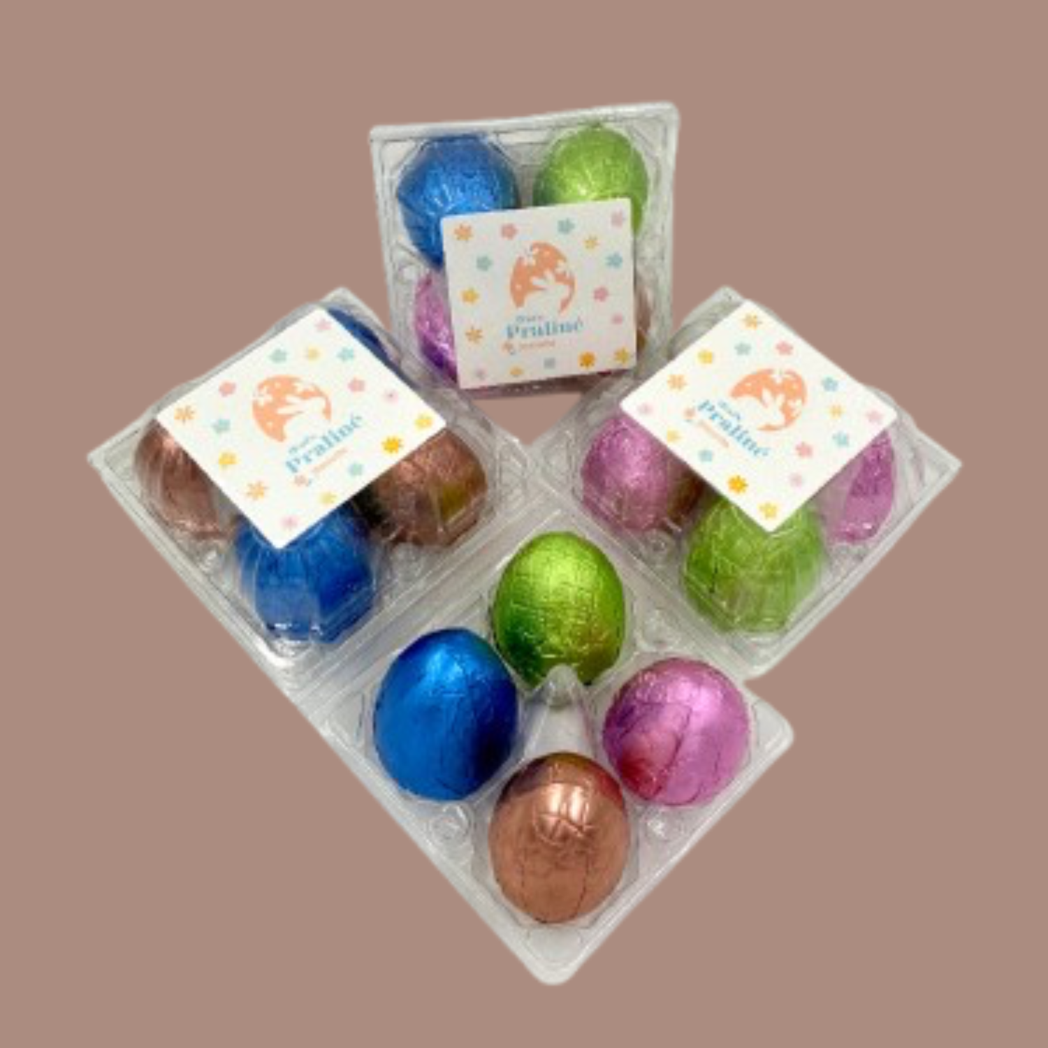 Boîte 4 œufs pralinés 200gr