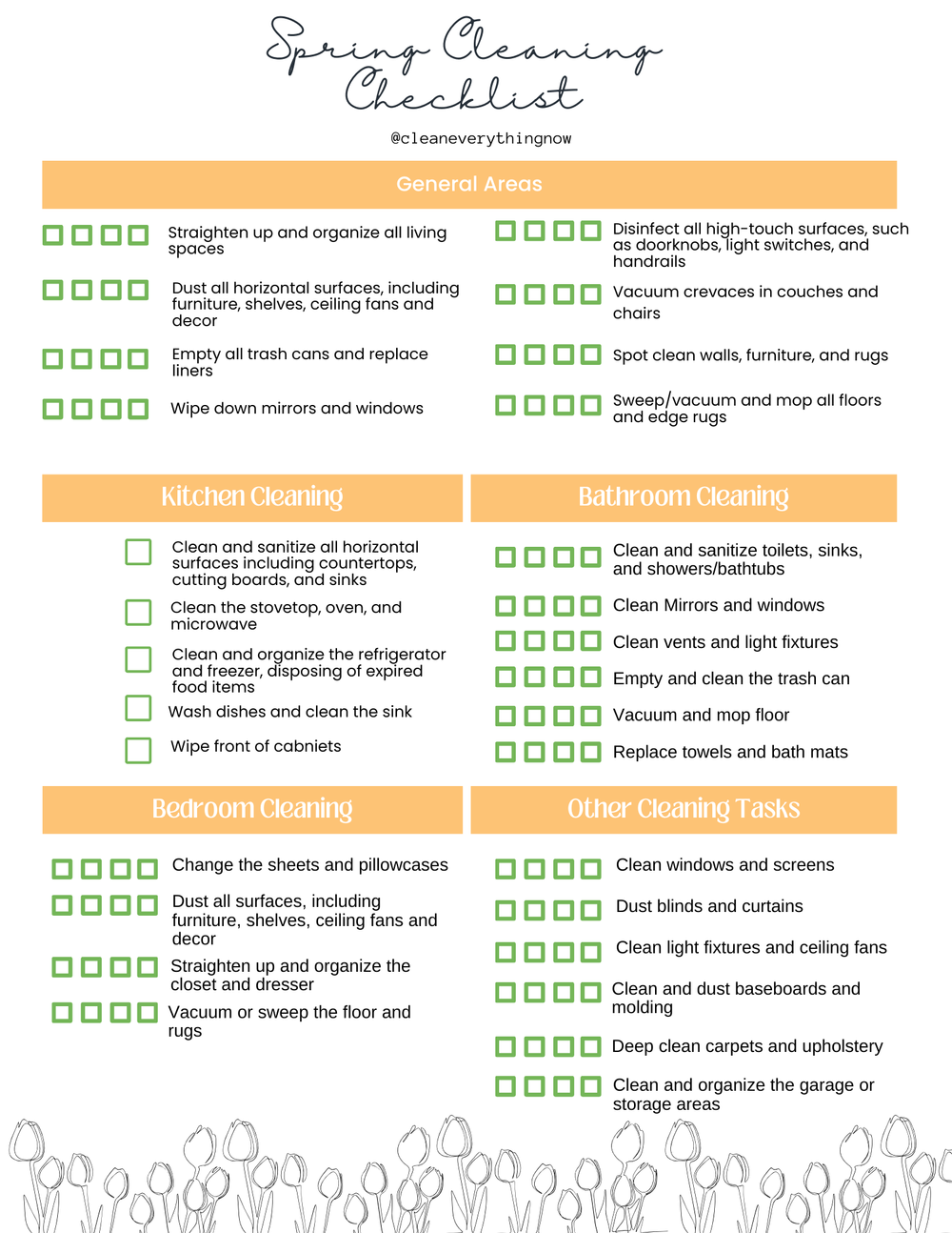 Spring Cleaning Checklist FREE The Everything Cleaner Spring Cleaning Checklist FREE The Everything Cleaner