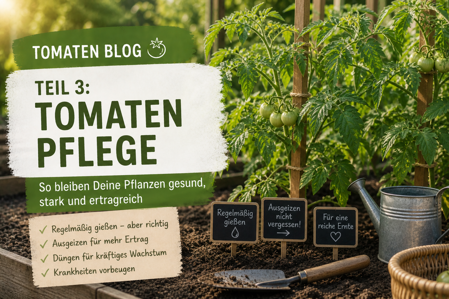Tomaten richtig pflegen: