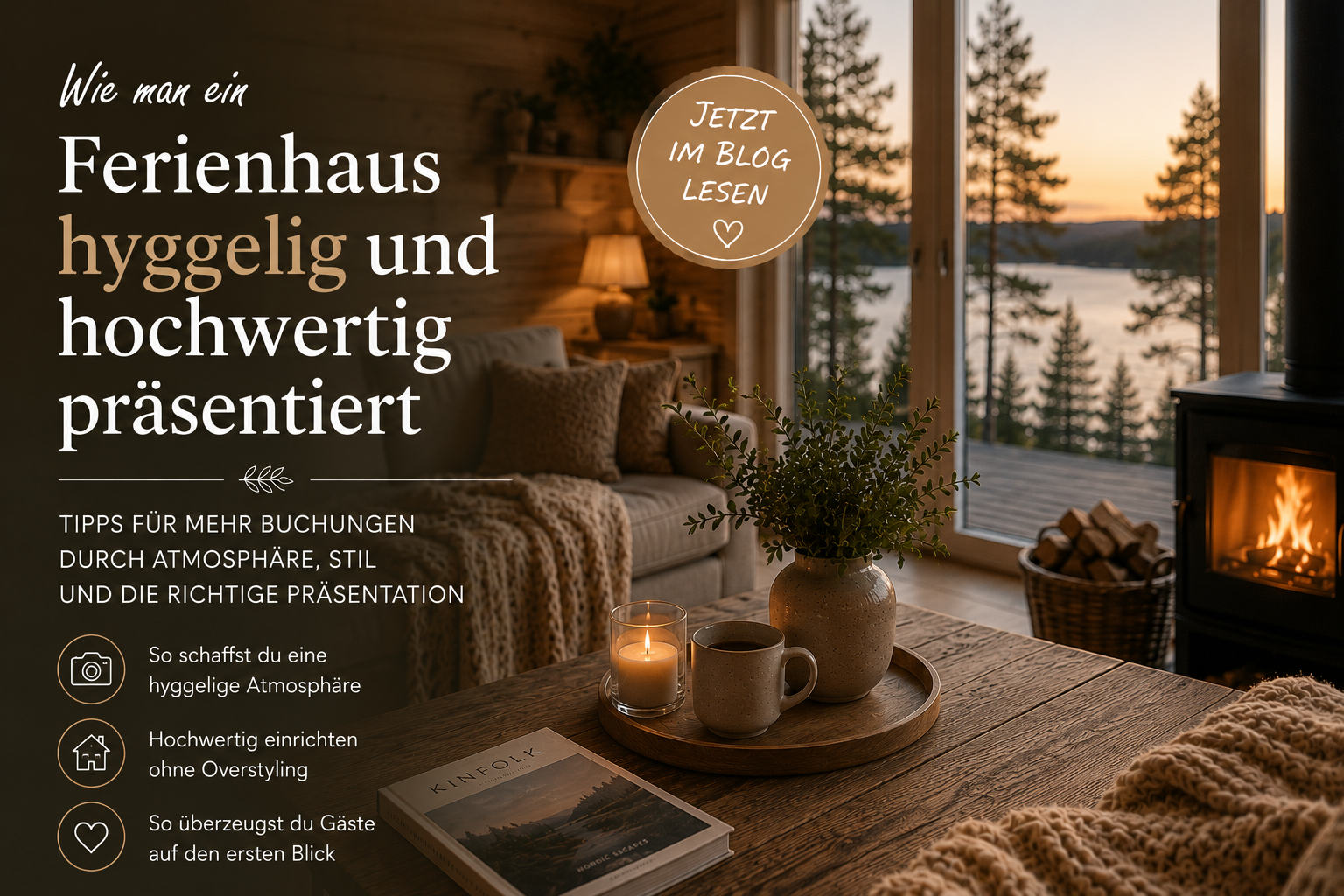 Wie man ein Ferienhaus hyggelig und hochwertig präsentiert