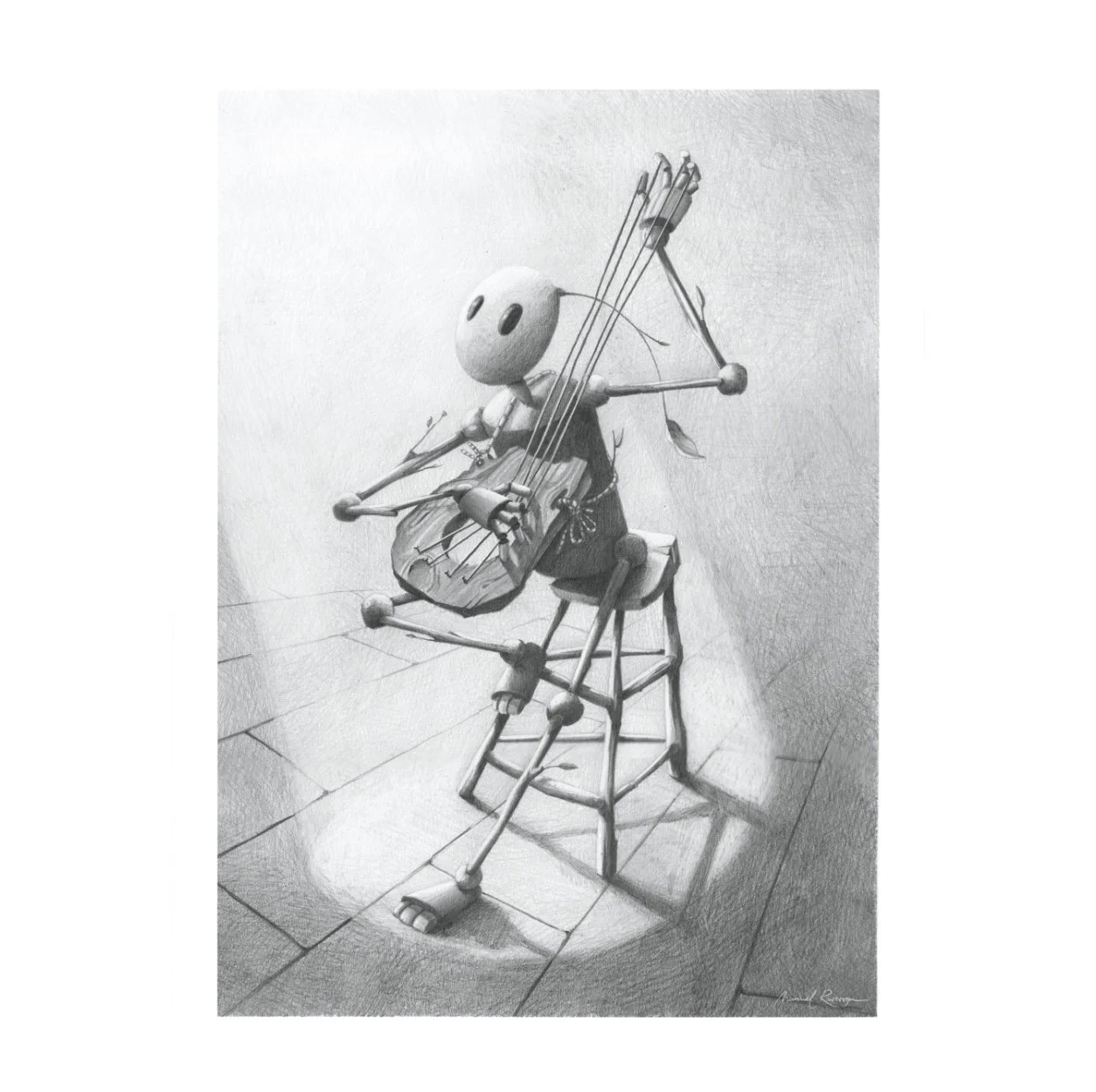 Ilustración de un guitarrista