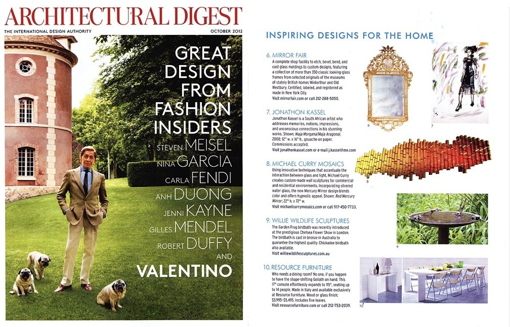 Architectural Digest, October 2012