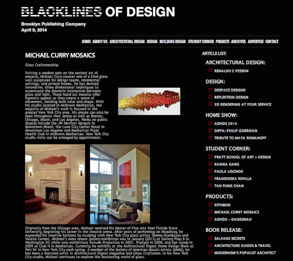 Blacklines of Design, April 2014