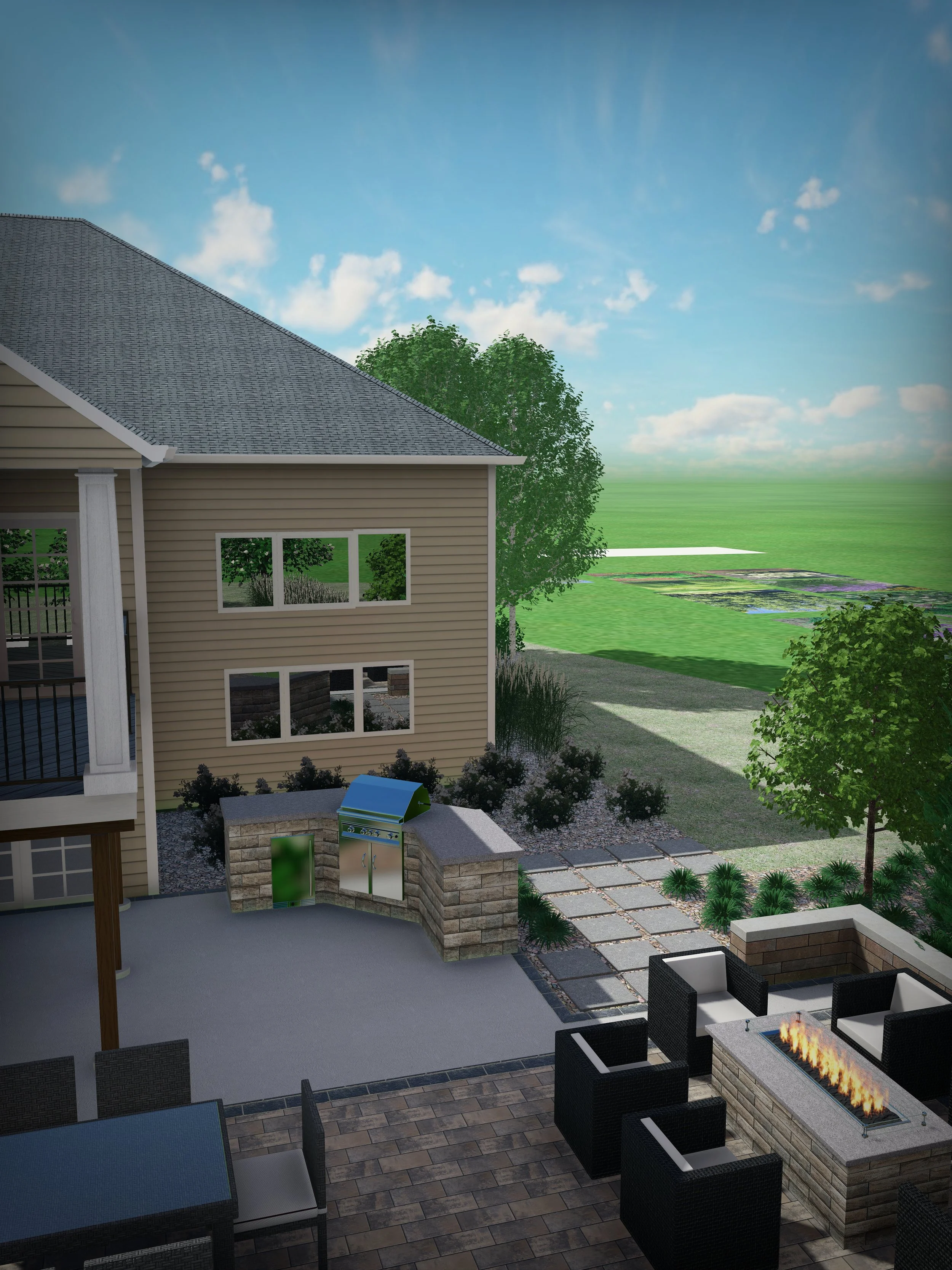 Backyard Landscape Design Company in Menomonee Falls, WI