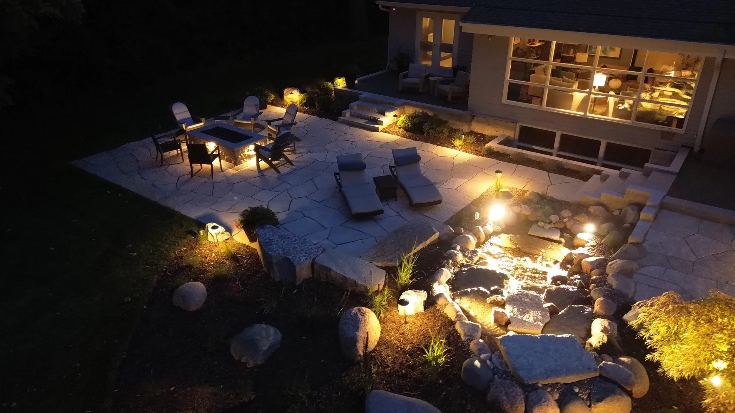 Landscape lighting and sound