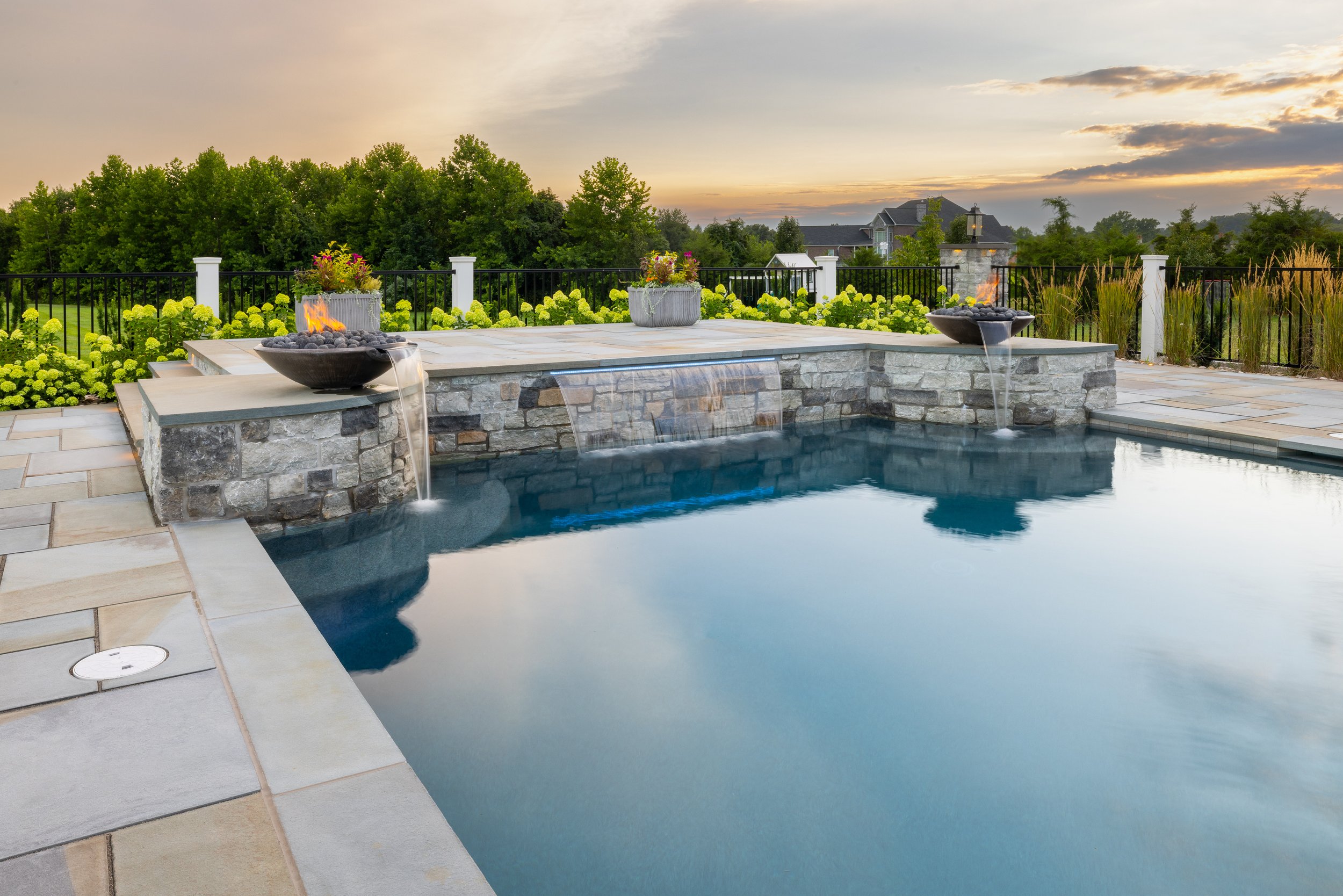 Modern Poolside Design in Mechanicsburg, PA: Inside an Inground Pool and Outdoor Living Transformation