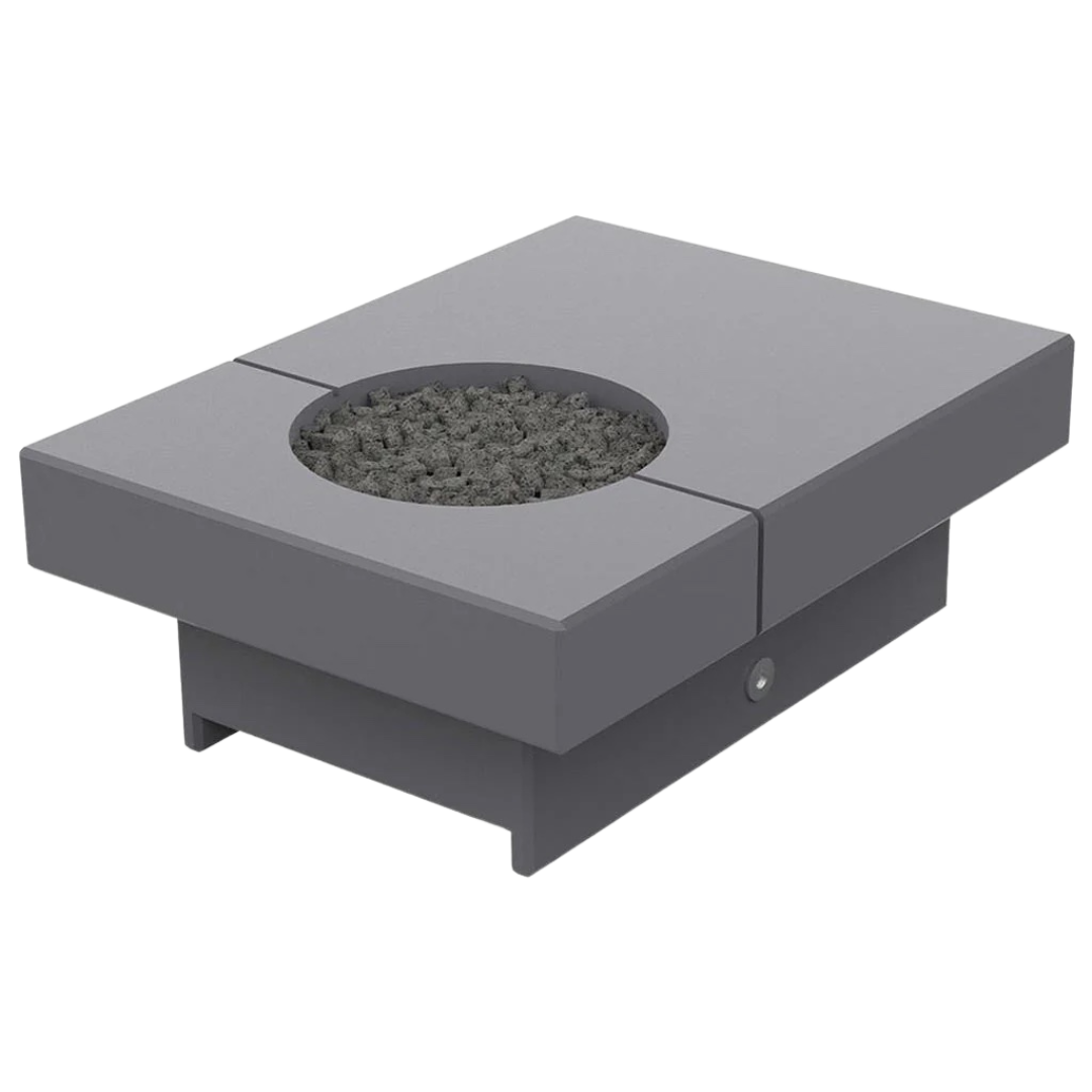 Modern Off-Set Concrete Fire Table