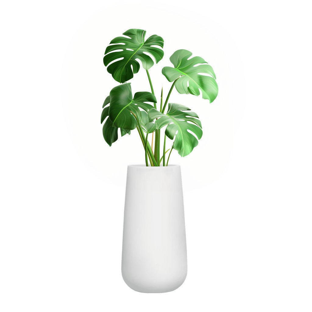 PurePots Ramon Round Tapered Fiberglass Planter - 4331R