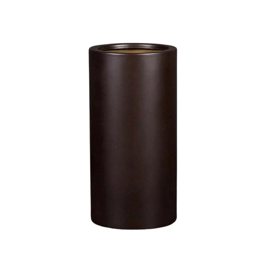 PurePots Felicia Round Cylinder Planter-dark brown.jpg