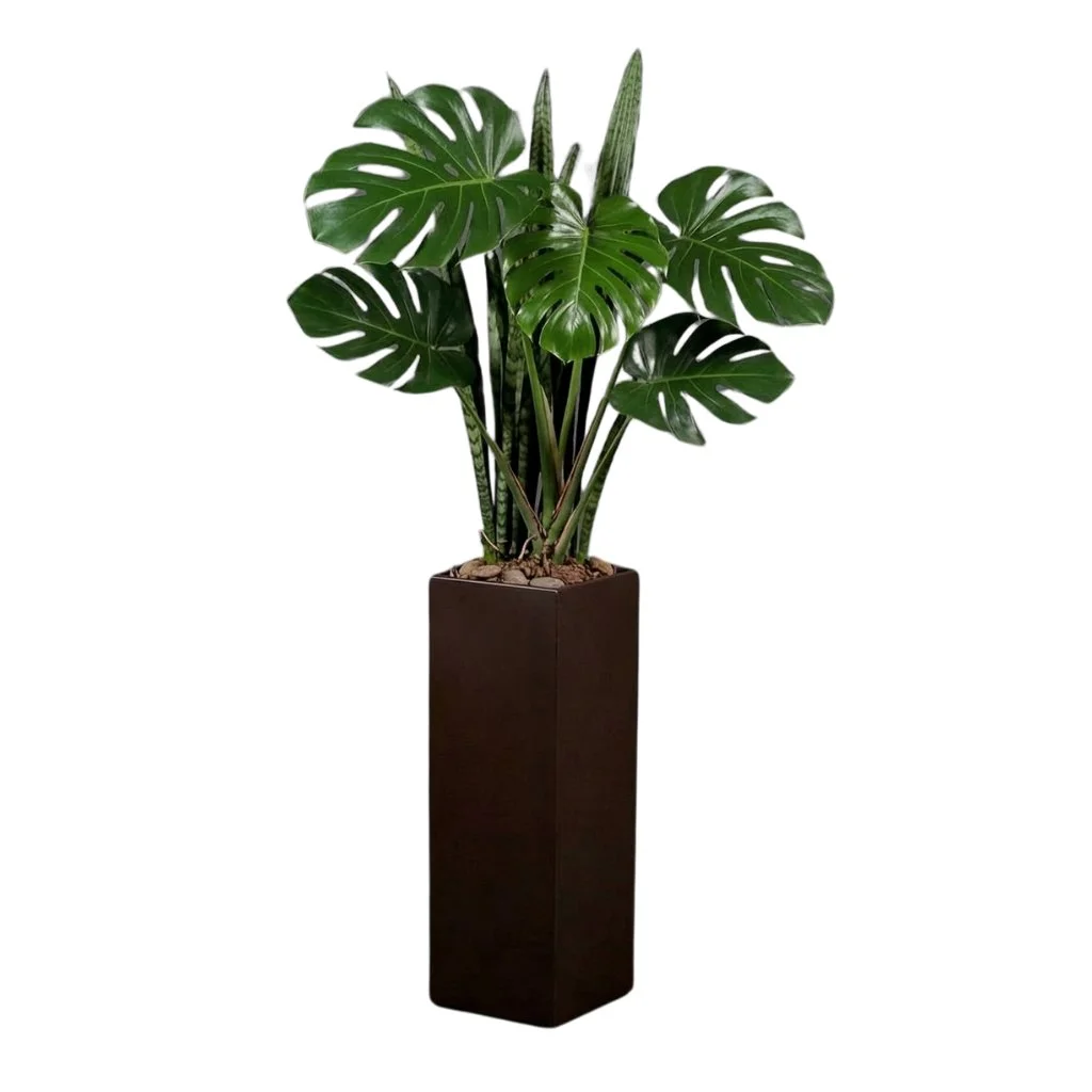 PurePots May Square Tall Tower Planter-plant.jpg