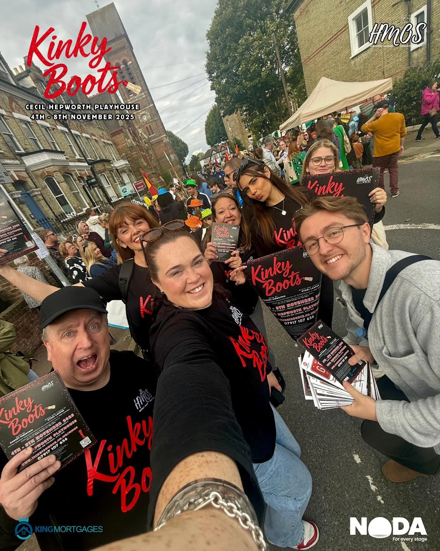 🎉👠 SURBITON FESTIVAL TAKEOVER! 👠🎉

Yesterday our Kinky Boots crew joined the Surbiton Festival parade to spread the word (and the sparkle!) about our upcoming show! 🌈✨

Armed with flyers, big smiles, and plenty of sass, we loved meeting the comm