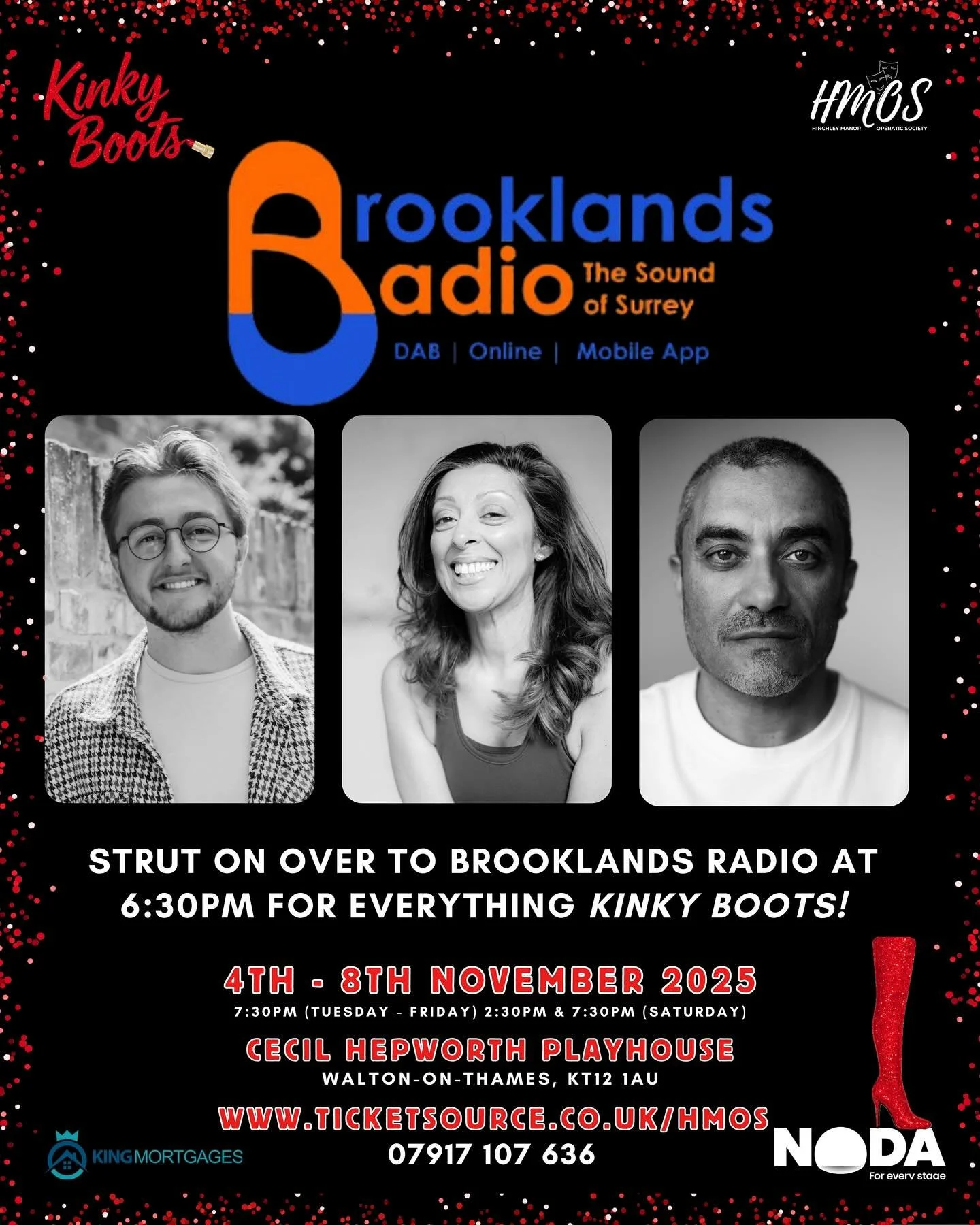 We&rsquo;re live on @brooklandsradio at 6:30PM talking all things &lsquo;Kinky Boots&rsquo;! 🎙️👠

Join us for an AmDram Shout Out with @itscharliec_ as we lift the lid on this fabulous, feel-good musical! ✨

Featuring:
👞 Freddie Brown &ndash; Char