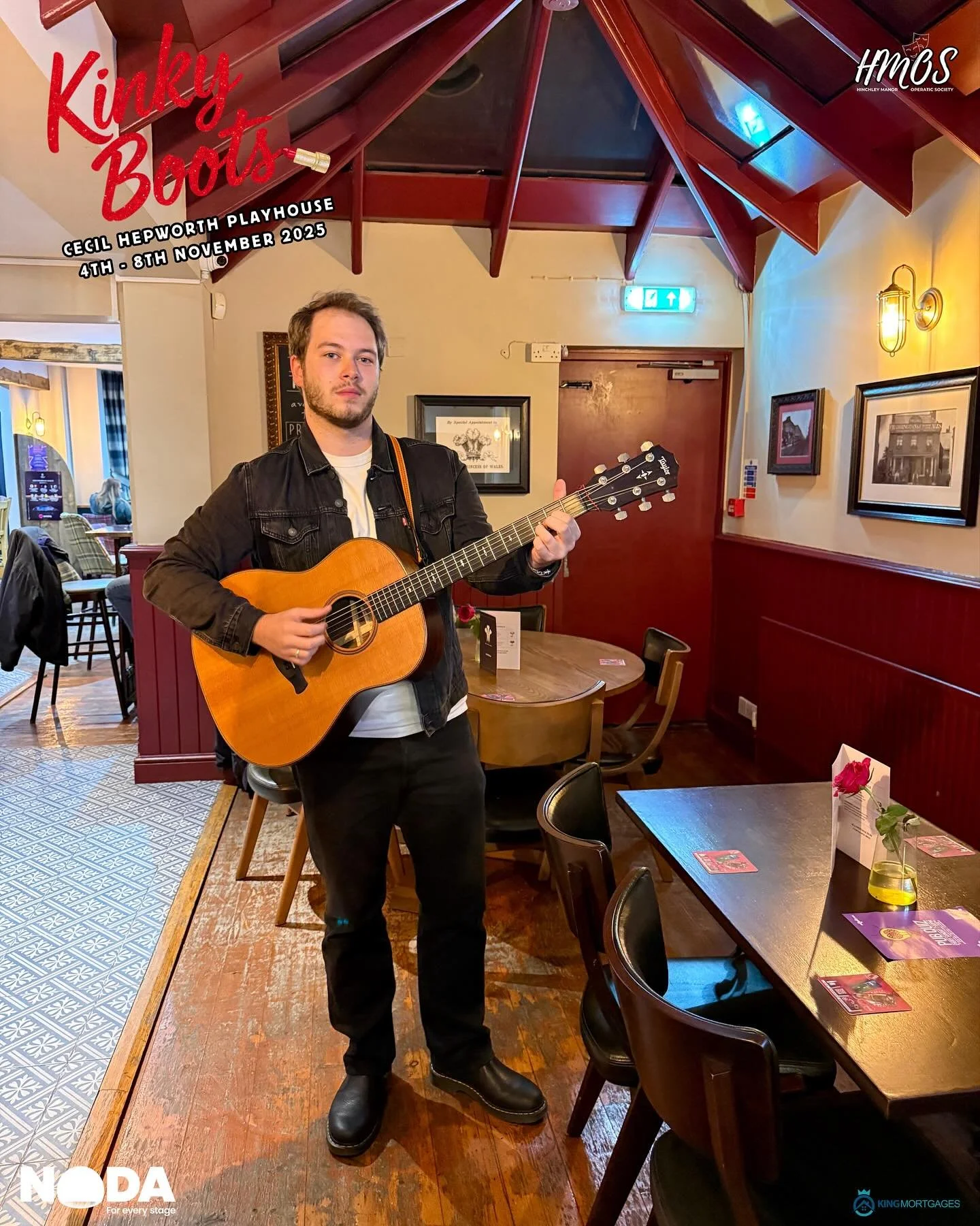 🎸✨ 3 MORE SLEEPS TO GO! ✨🎸

Here we have Harry, played by Ben Glover &mdash; Charlie&rsquo;s cheeky best mate who&rsquo;s never far from a pint or a punchline 🍻. You&rsquo;ll even catch Ben playing live on stage before heading back to the pit to j