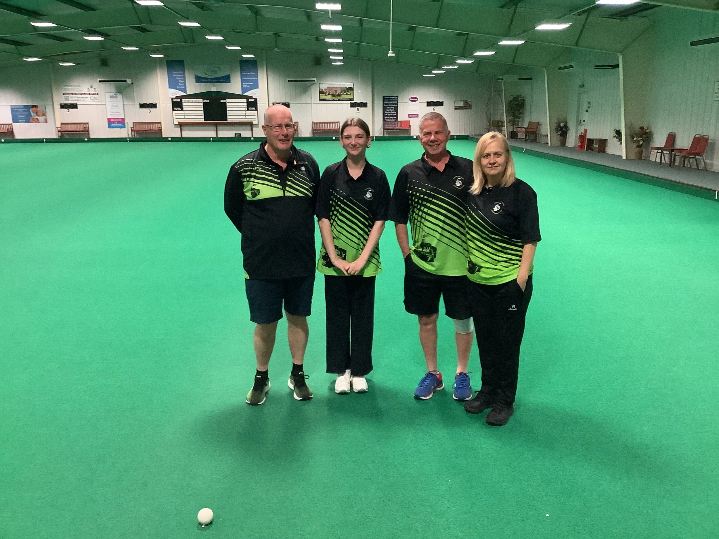 Mixed Fours Finalists - Graham Sampson, Mollie Brand, Brian Binfield & Kate Binfield