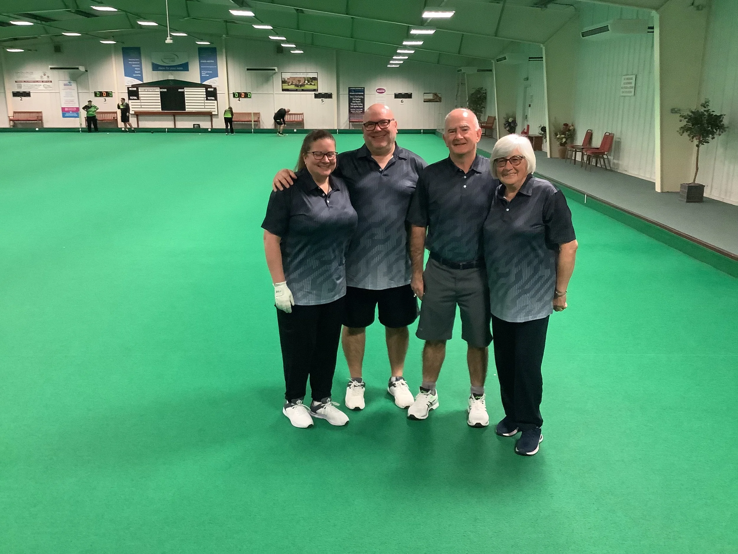 Mixed Fours Winners -Rachel Nicholls, Pam Hiscock, Andy Hiscock & Chris Nicholls