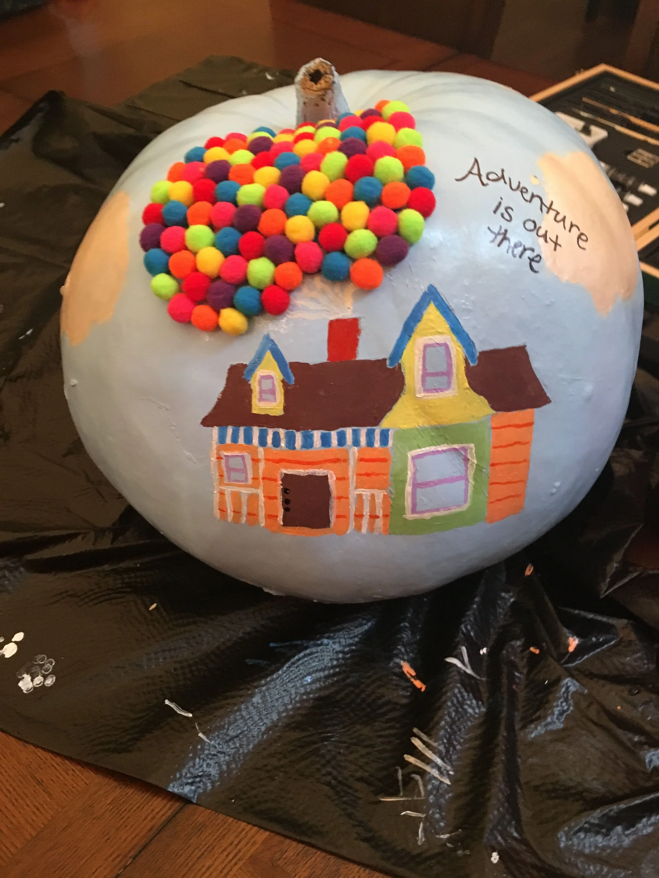  This up pumpkin painting idea is great for competitions and to impress people. This more advanced painting looks really cool and adds texture to your pumpkin. You can't go wrong with this idea!&nbsp; 