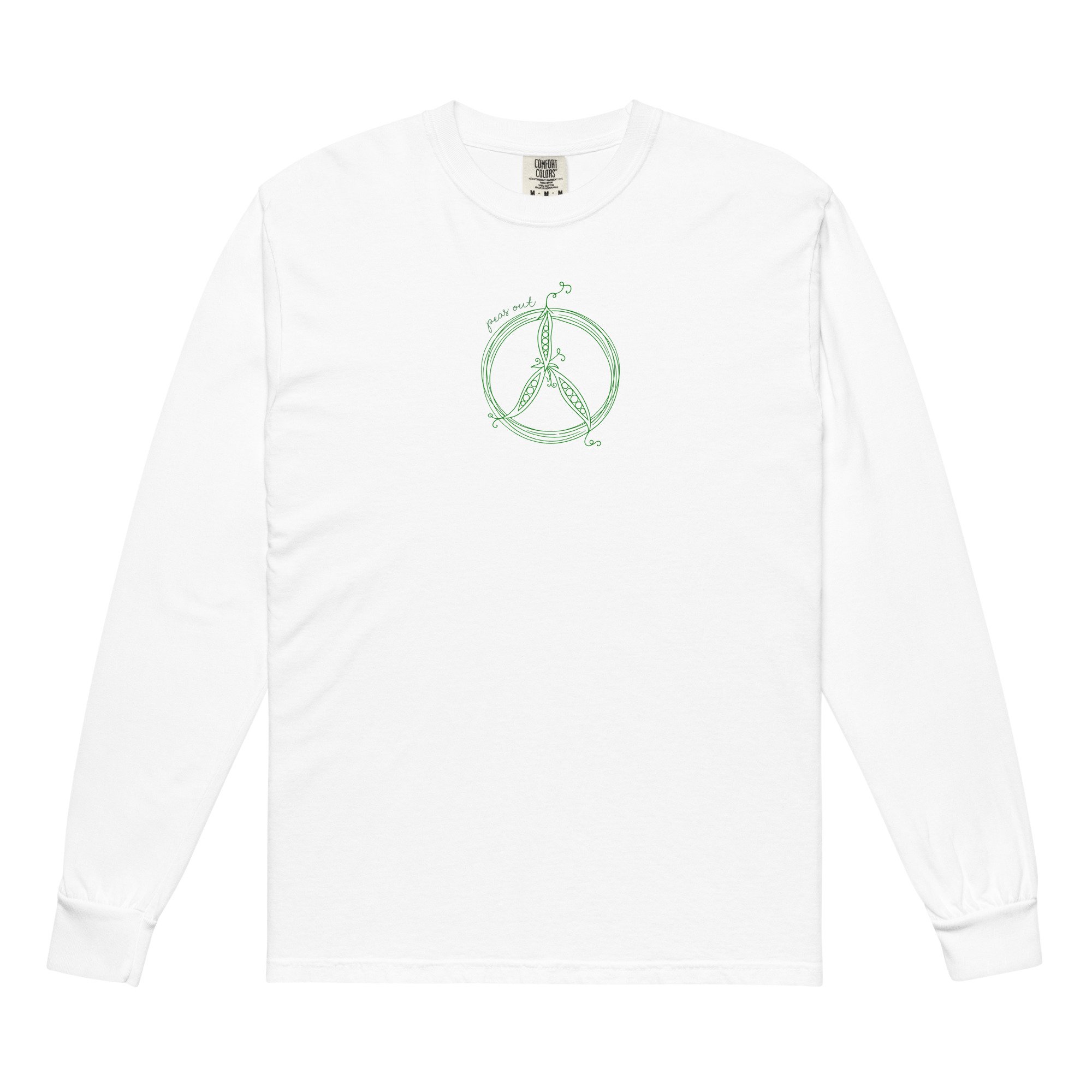 peas out - comfort colors® long sleeve cotton tee