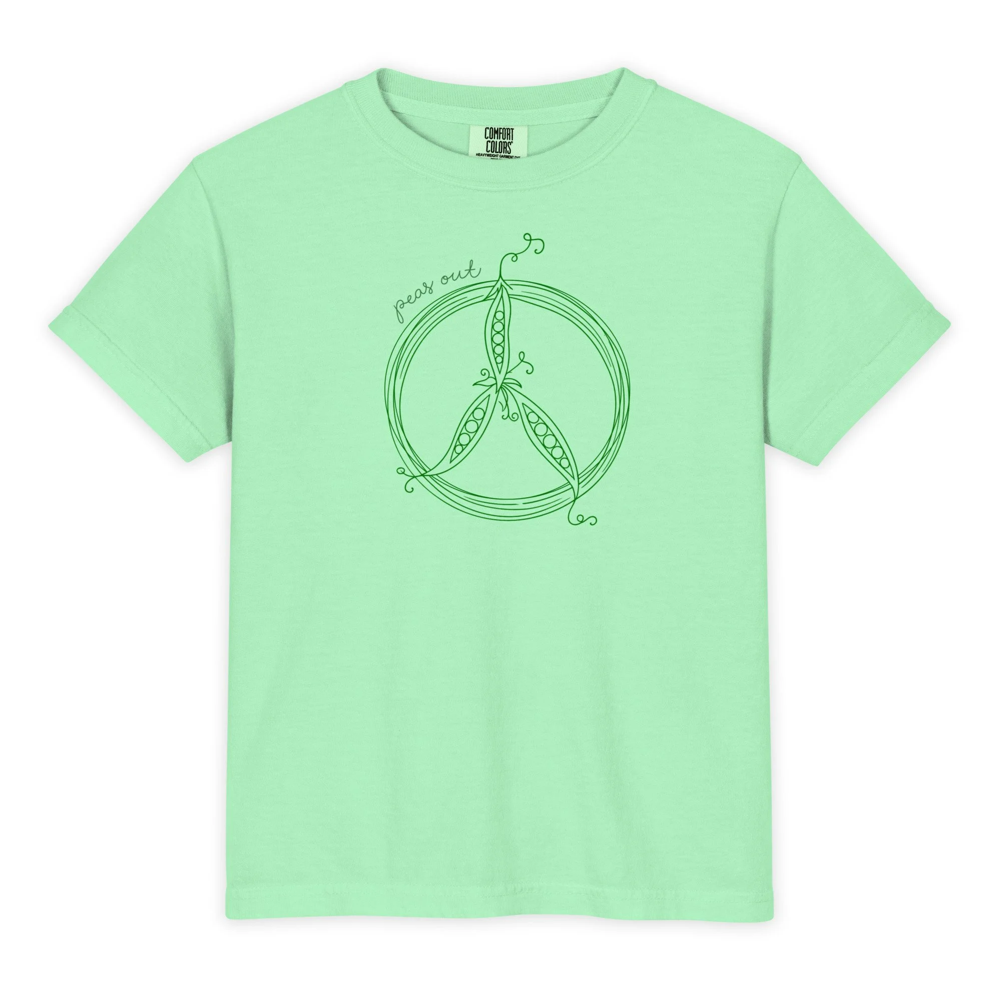 peas out - comfort colors® youth cotton tee