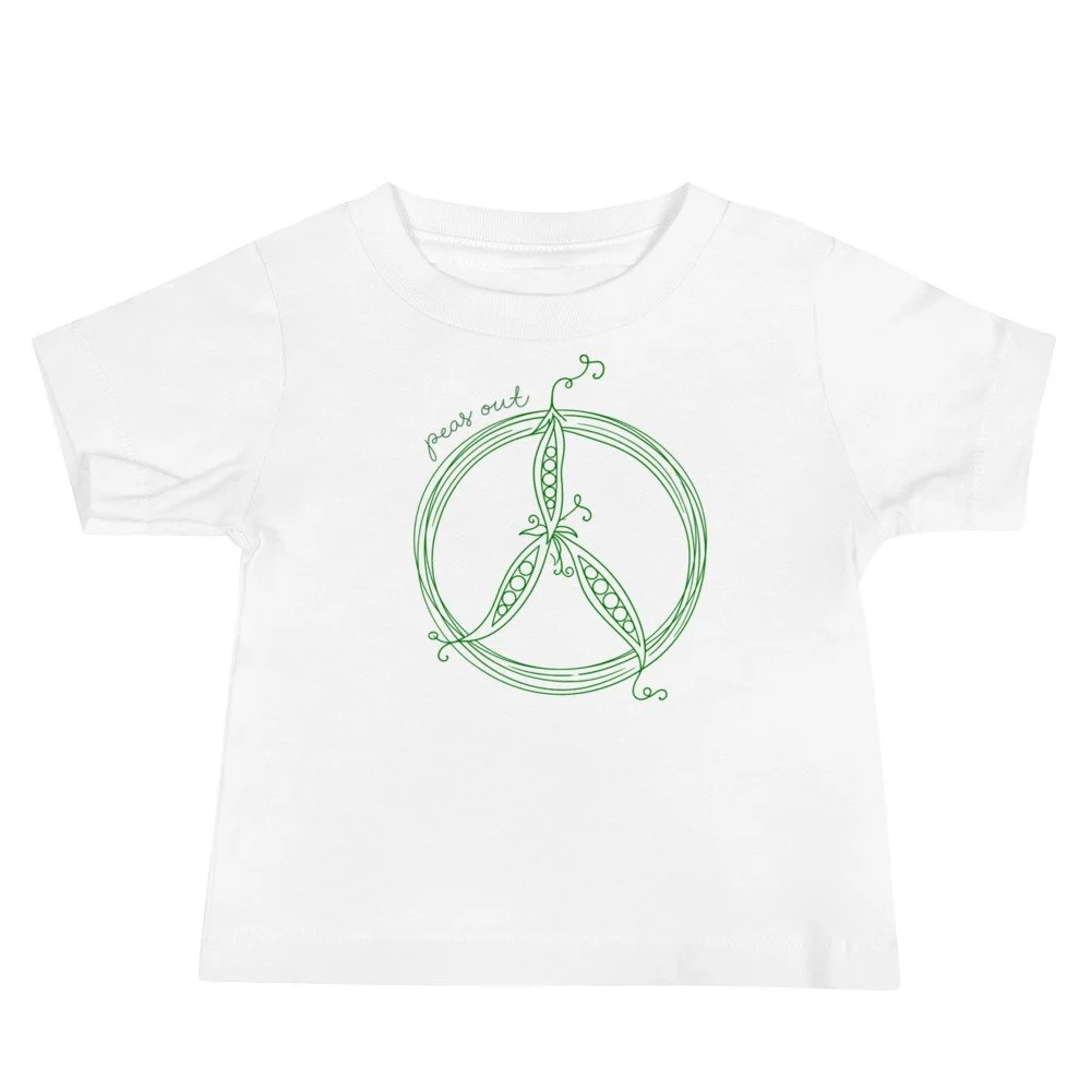 peas out - bella + canvas® cotton tee for baby