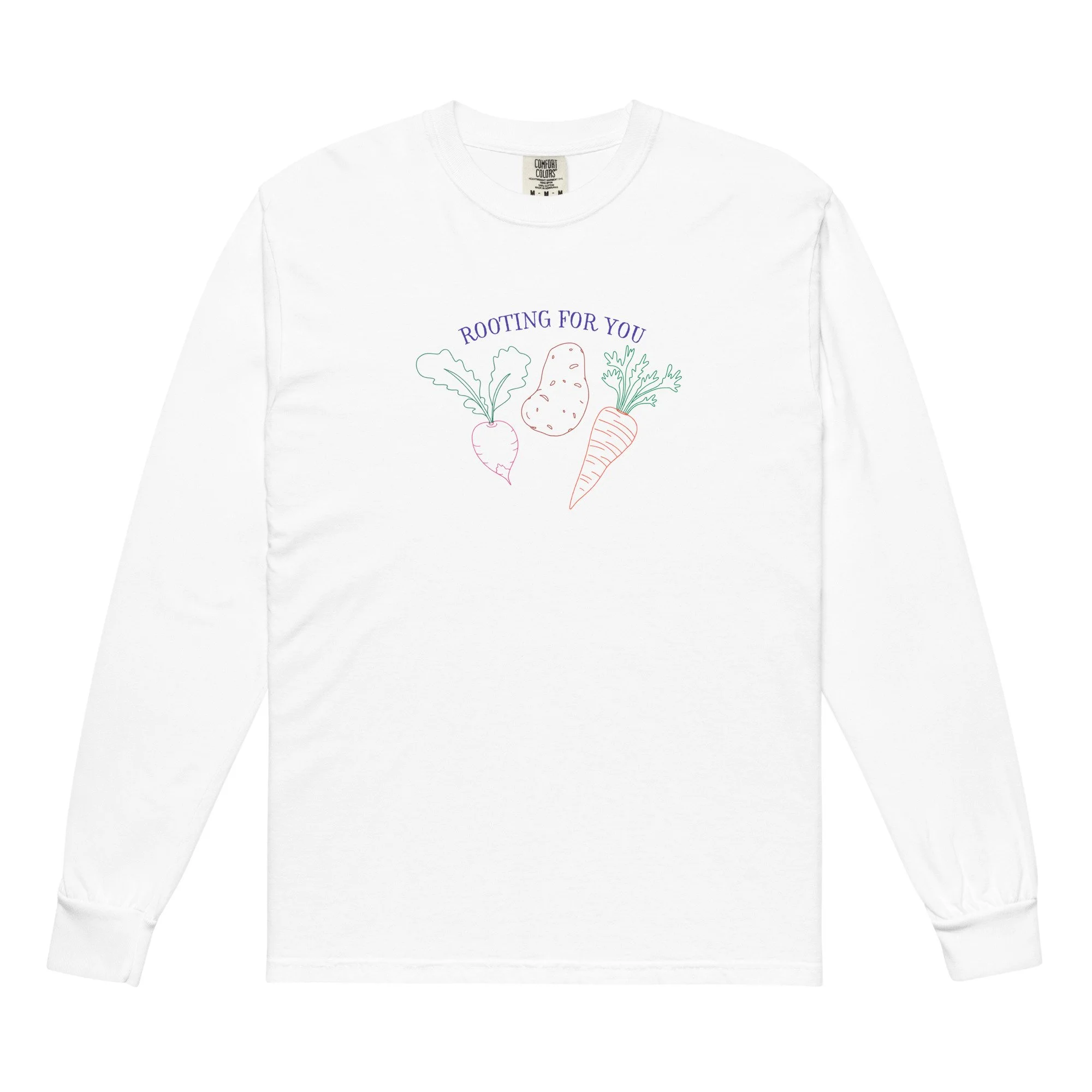 rooting for you - comfort colors® long sleeve cotton tee