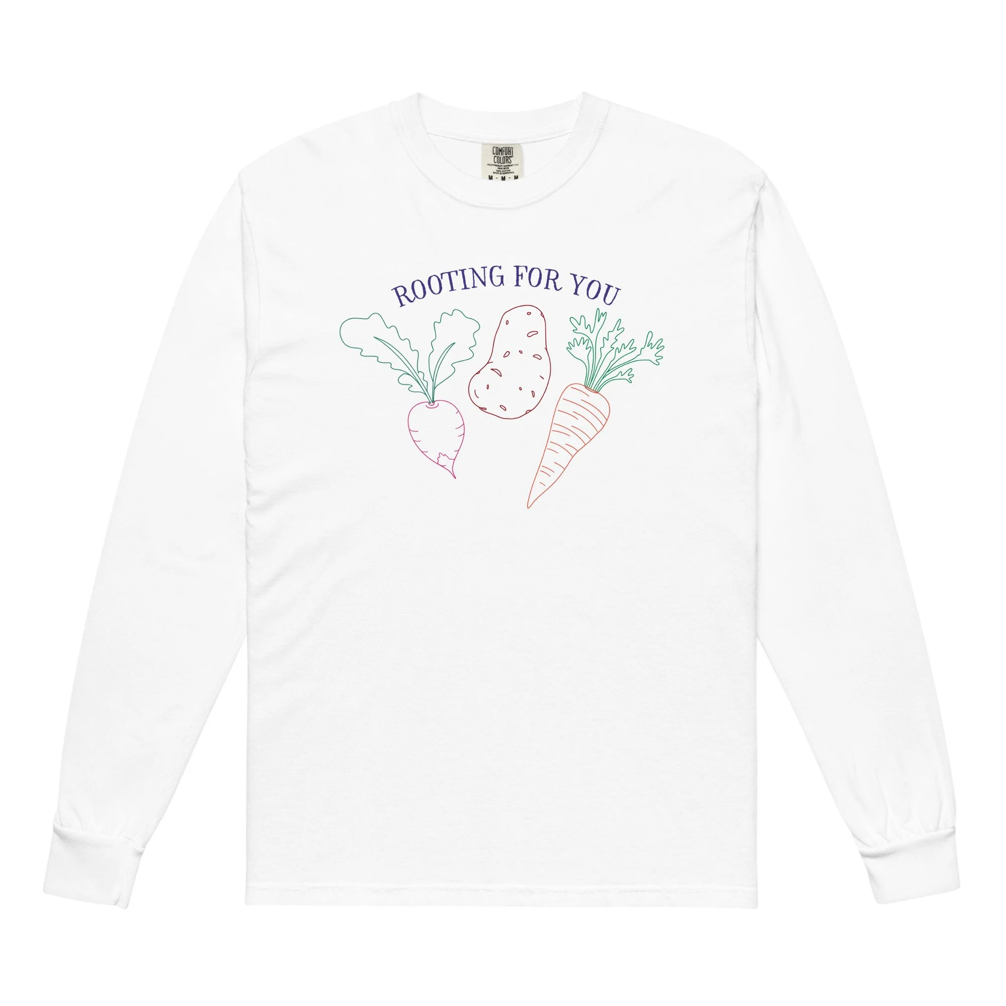 rooting for you - adult long sleeve - comfort colors® cotton tee
