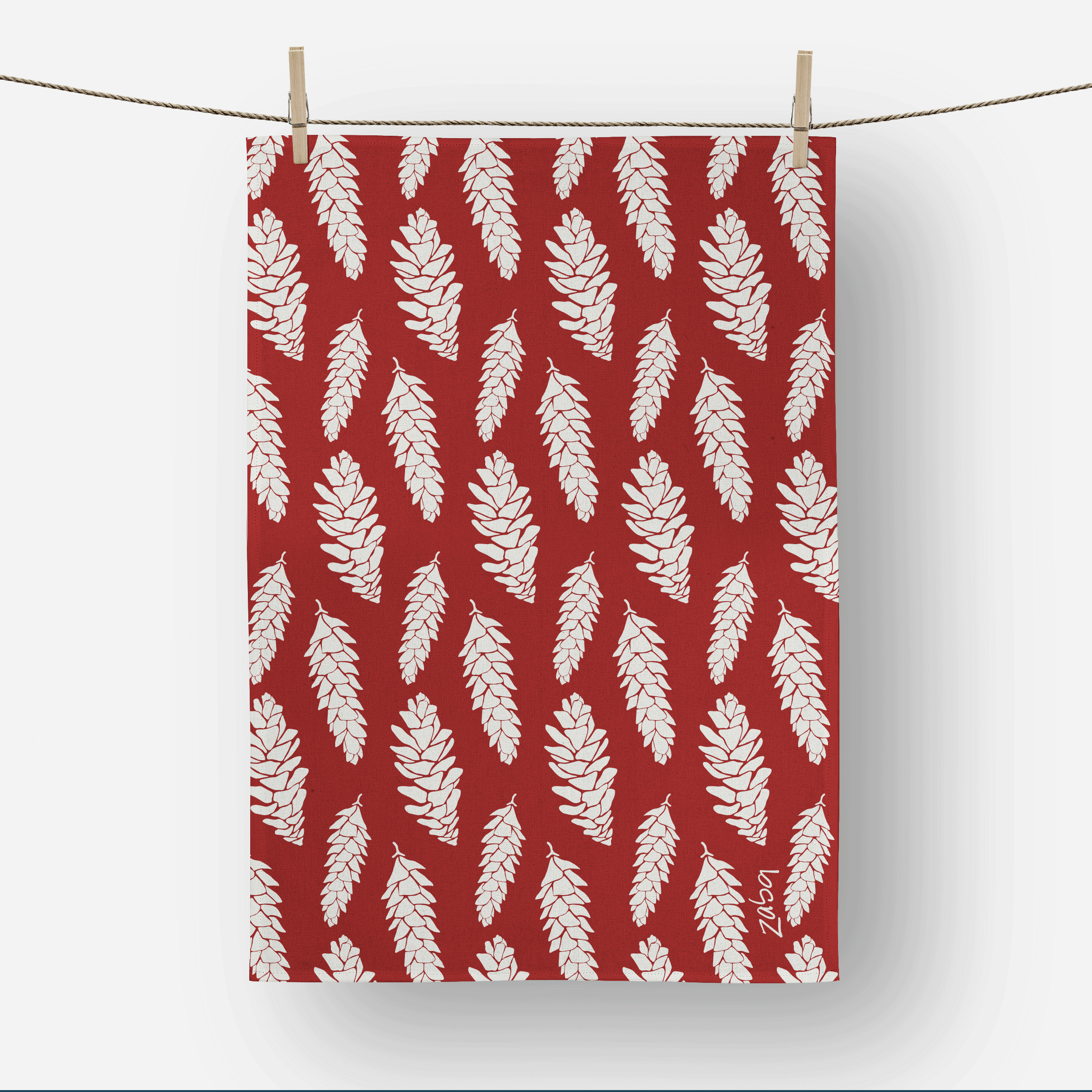 Pinecones on Red