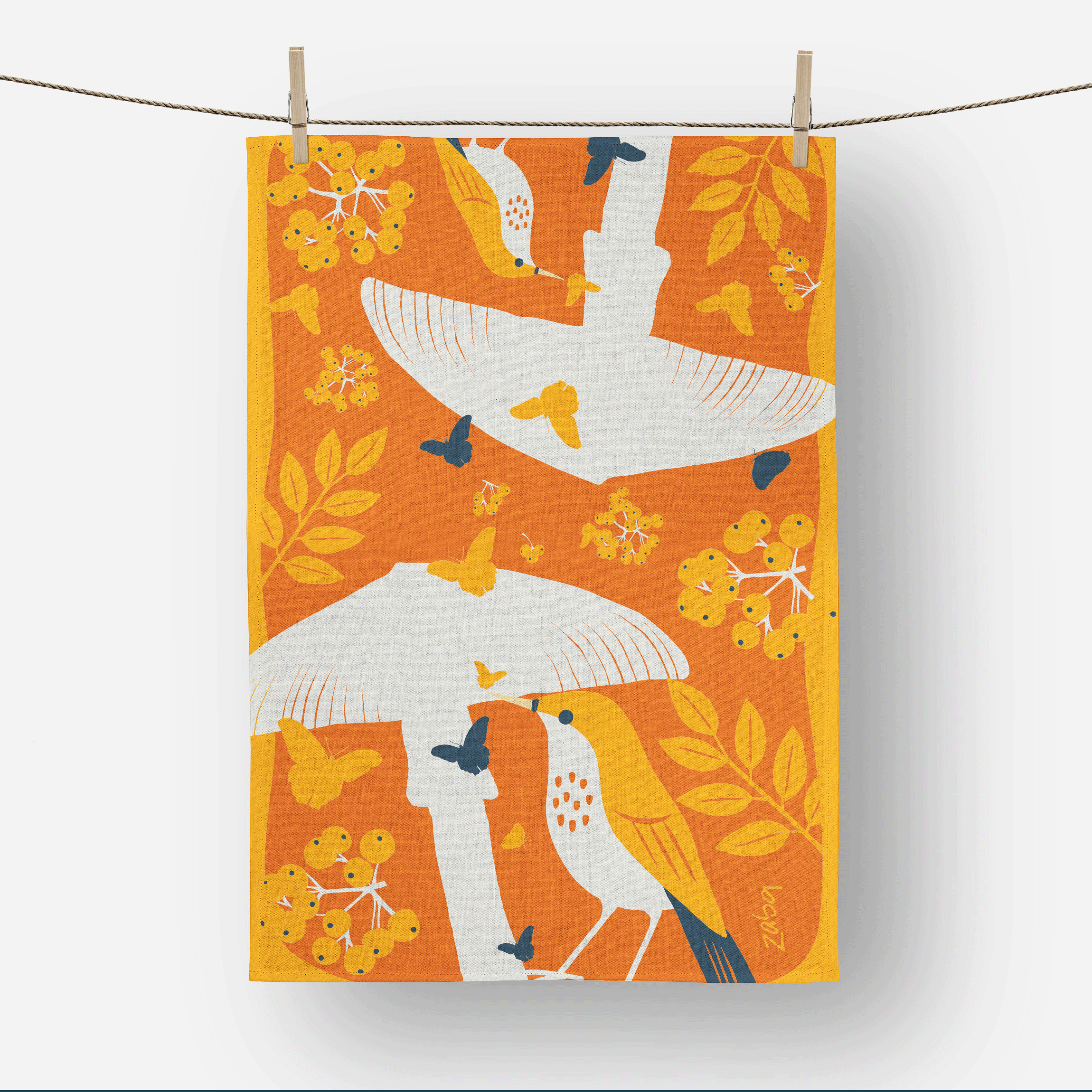 Golden Birds & Mushrooms