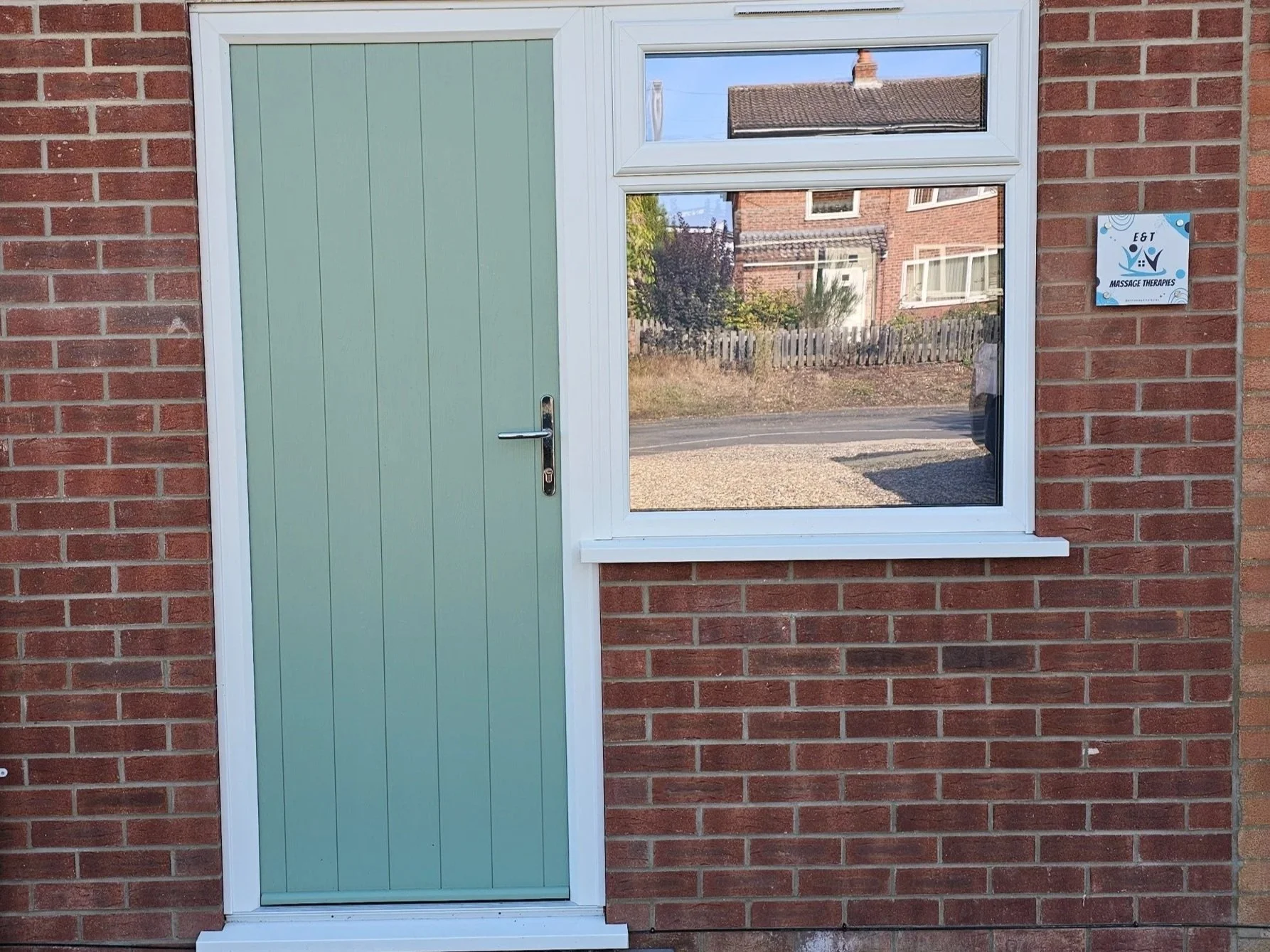 Entrance to the E & T Massage Therapies treatment room in Hempnall.