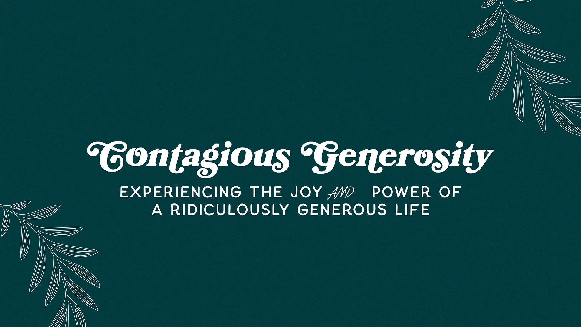 Contagious Generosity series artwork