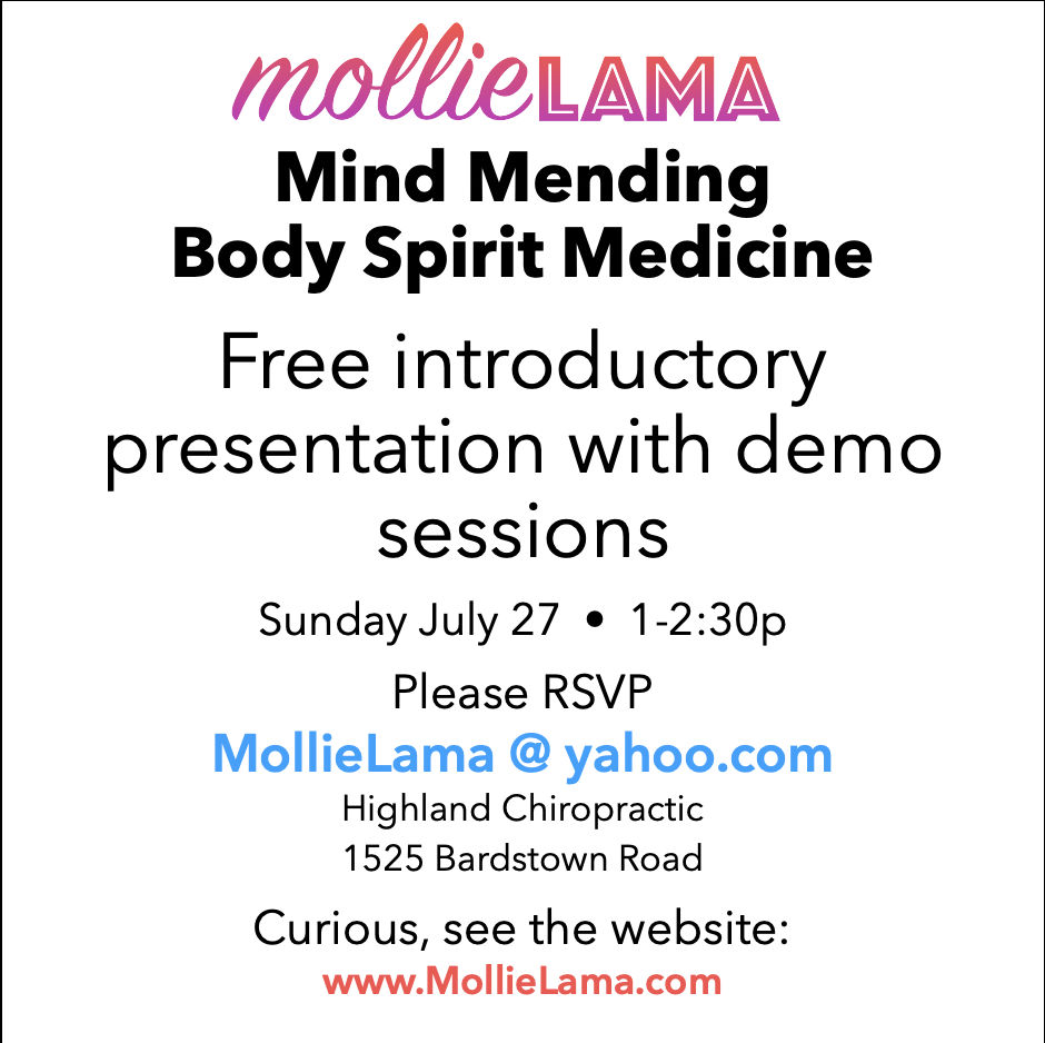 Mollie Yunker Presents: MollieLama Mind Mending Body Spirit Medicine