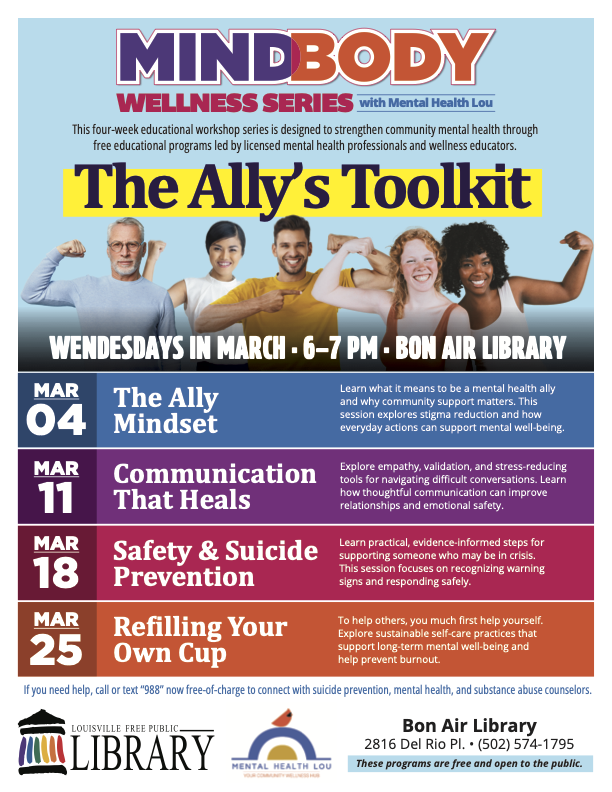 Mental Health Lou &amp; LFPL Present: Mind Body Wellness Series - The Ally’s Toolkit
