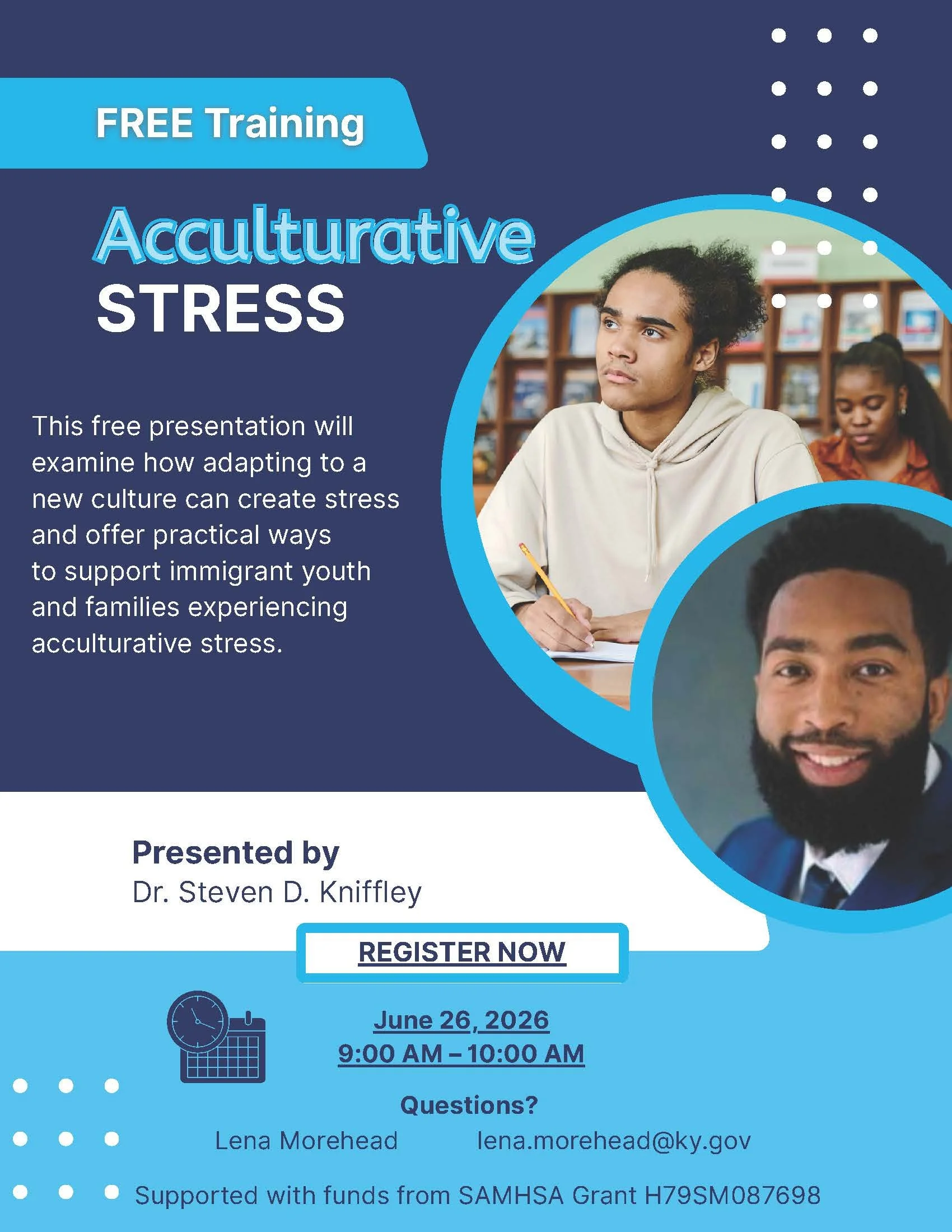 Dr. Steven Kniffley Presents: Free Presentation on Acculturative Stress