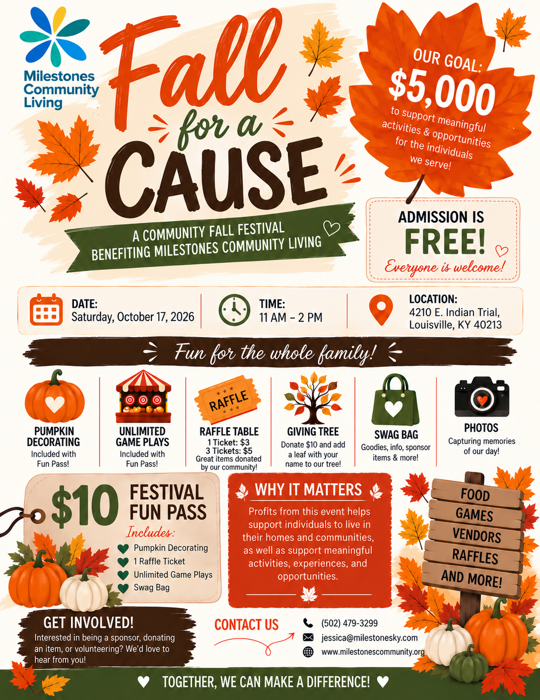 Milestones KY Presents: Fall for a Cause